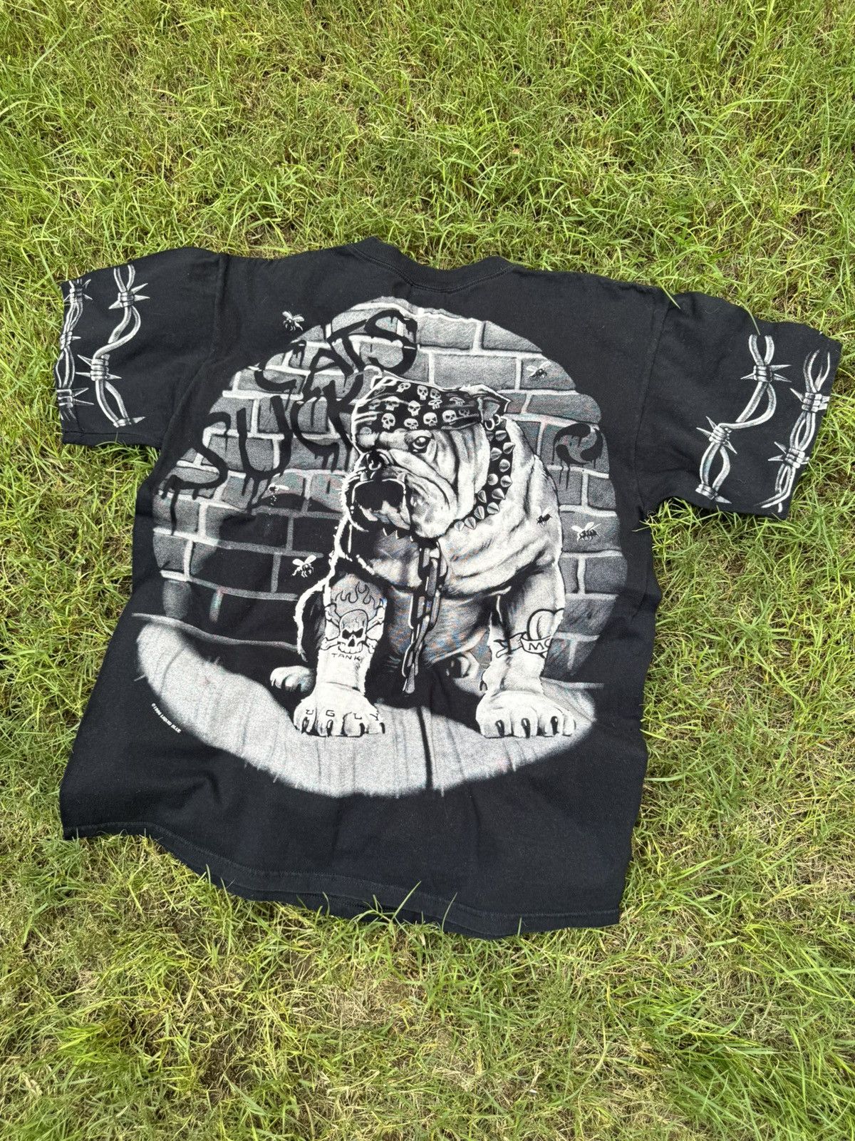 Liquid Blue 1996 Liquid Blue Cats Suck Boxing Grunge Vintage Tee Shirt Size US L / EU 52-54 / 3 - 10 Thumbnail