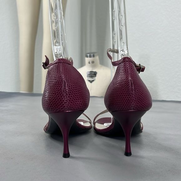 Dior × Vintage VTG DIOR Snake Strappy Letter Silver Dangle Charm Stiletto S Size US 8 / IT 38 - 5 Thumbnail