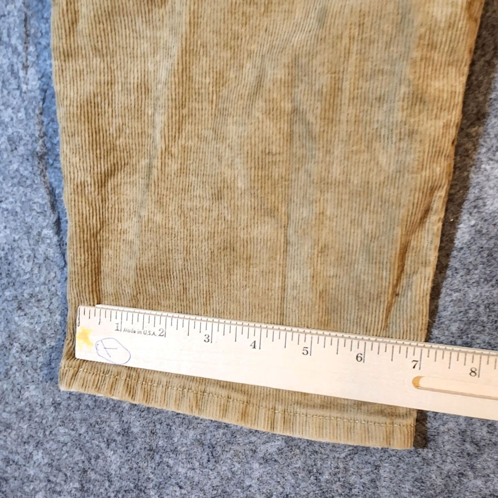 Gap VINTAGE Gap 1969 Pants Mens 34x32 Corduroy Slim Distressed Casual Beige Tan - 34x32 Mens Gap 1969 Pants Corduroy Slim Fit Casual Distressed Size US 34 / EU 50 - 8 Thumbnail