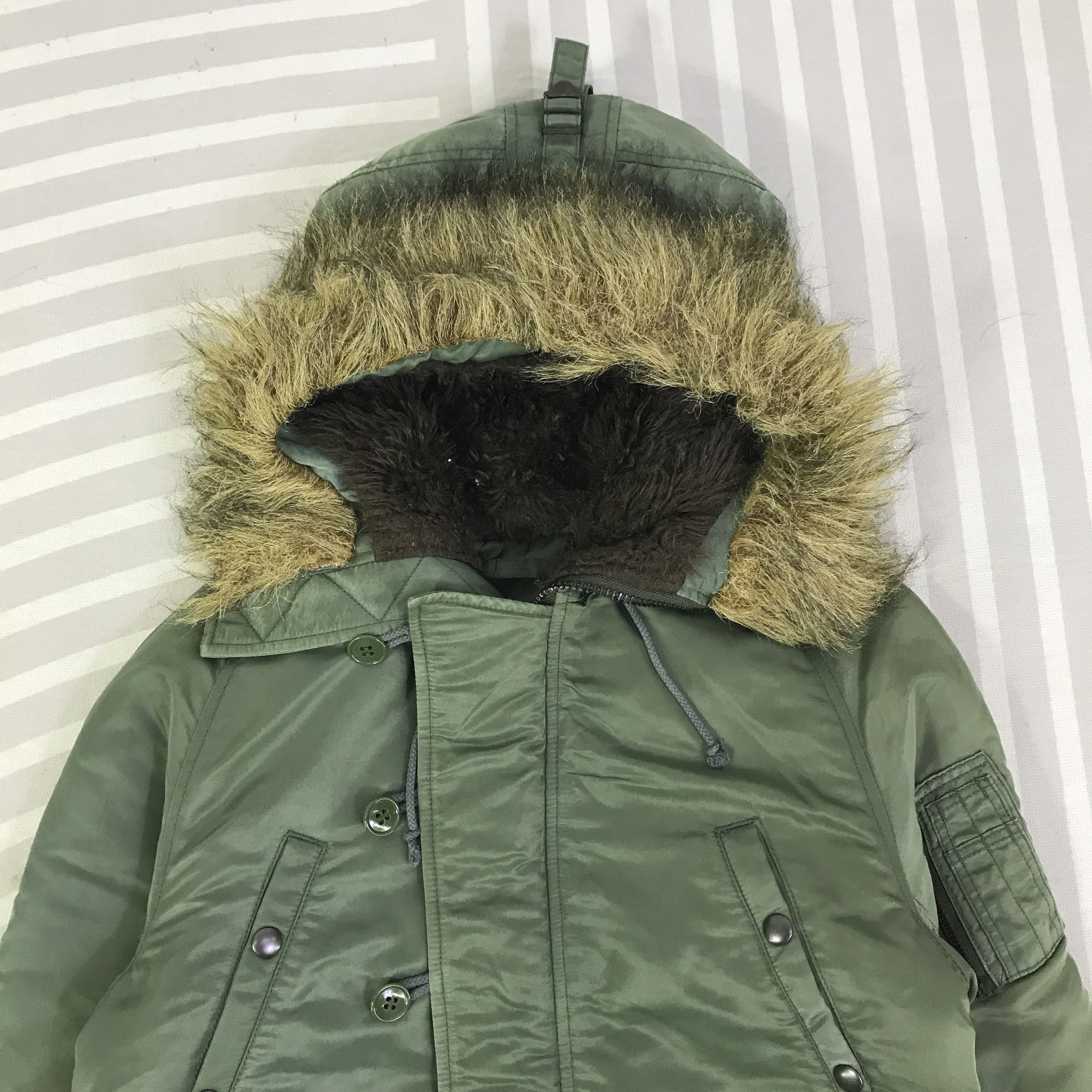 Japanese Brand Vintage RNA Japan Fur hoodie Bomber Jacket K115B15 Size US M / EU 48-50 / 2 - 2 Thumbnail
