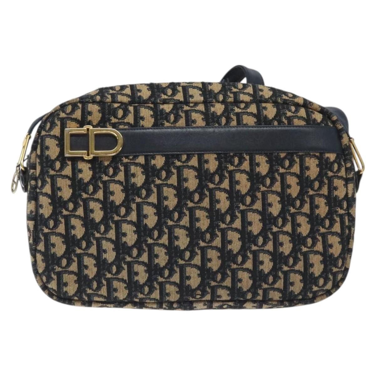 Dior DIOR Trotter Canvas Shoulder Bag Navy Gold Size ONE SIZE - 2 Thumbnail