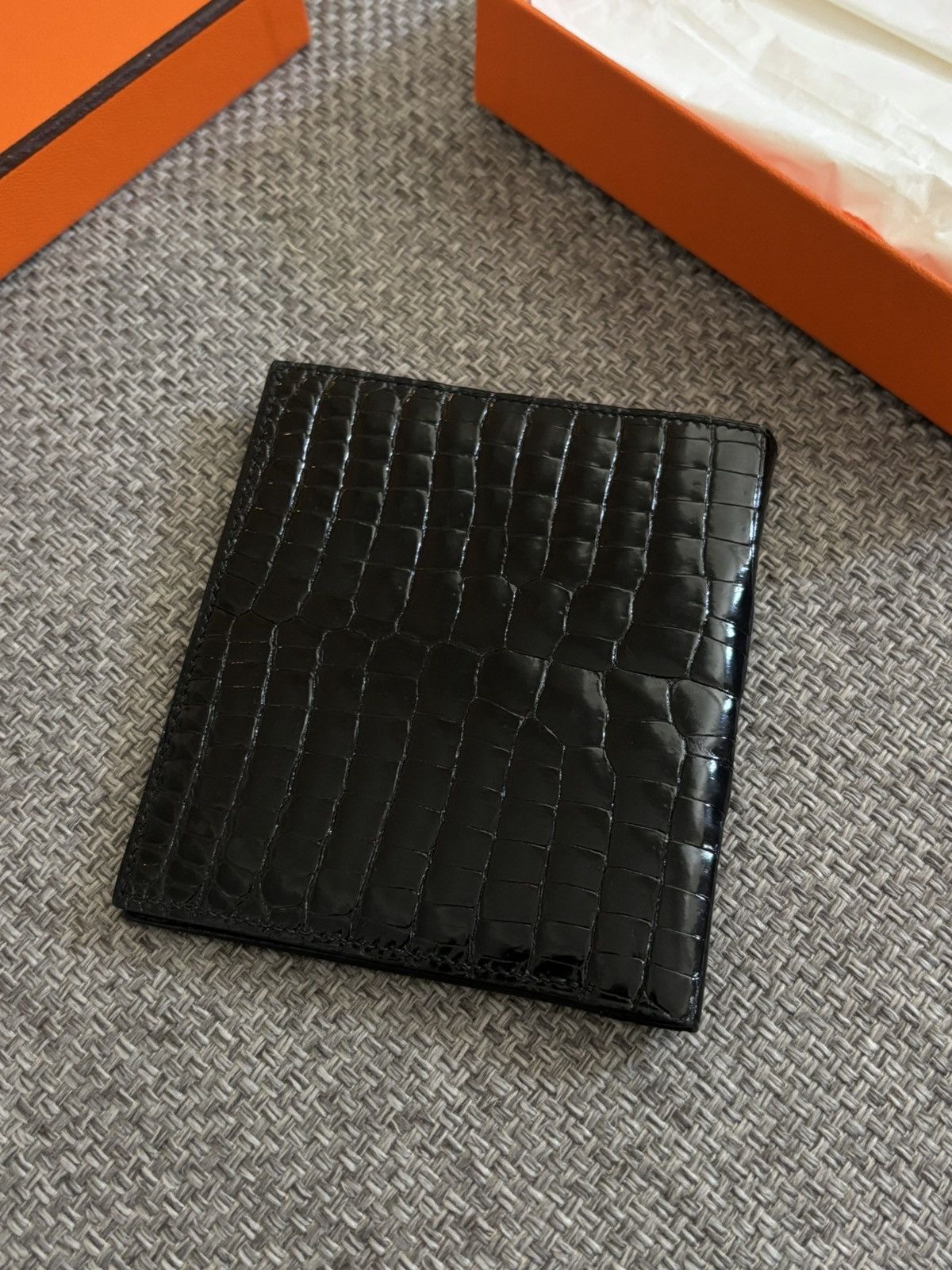 Hermes Hermès Black Crocodile Porosus Wallet Size ONE SIZE - 1 Thumbnail