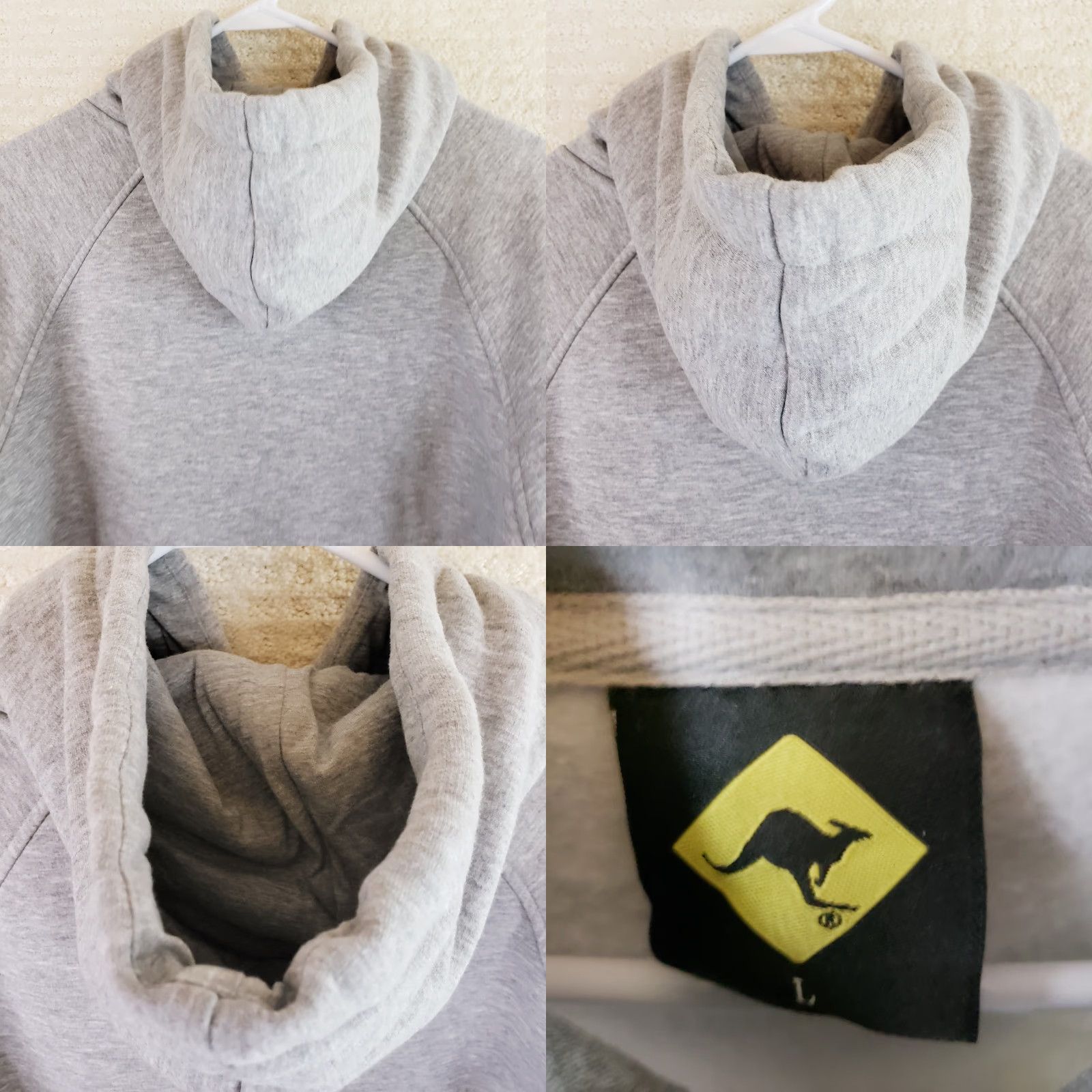 KangaROOS Kangaroo Brand No Kangaroo In Austria Hoodie UNISEX Gray L Embroidered Logo Pullover Mens Womens Size L / US 10 / IT 46 - 10 Thumbnail