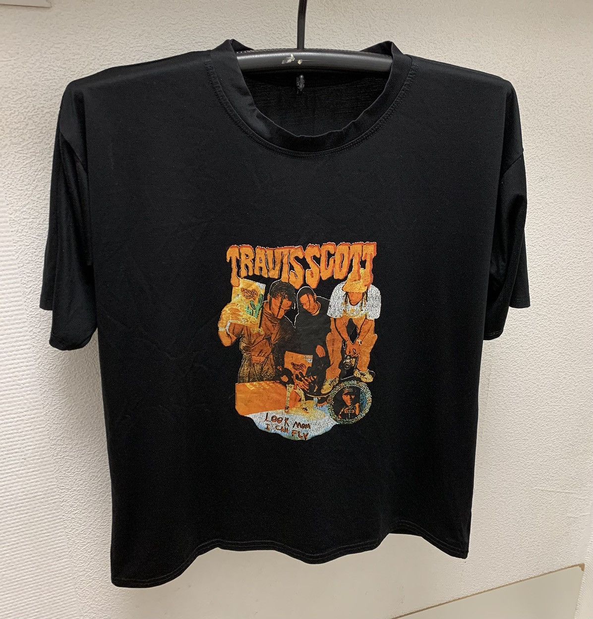 Rap Tees Travis scott look mom I can fly black t-shirt bootleg Xl Size US XL / EU 56 / 4 - 1 Thumbnail