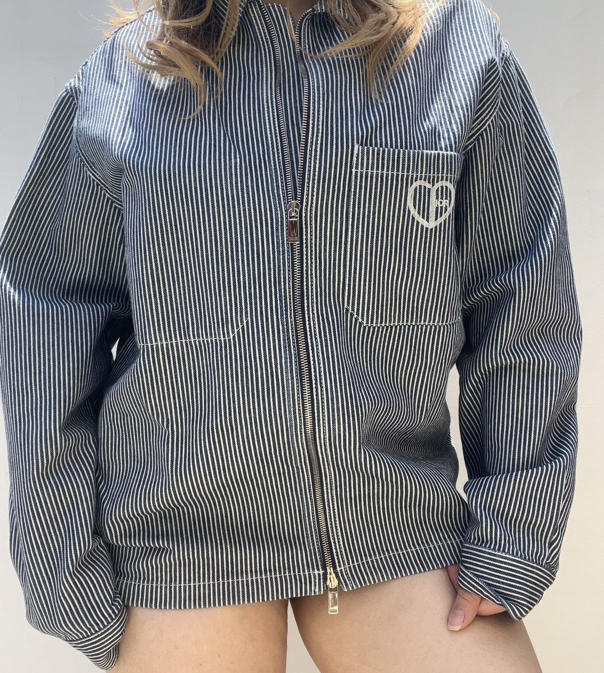 Dior Dior heart pinstripe jacket Size US L / EU 52-54 / 3 - 7 Thumbnail