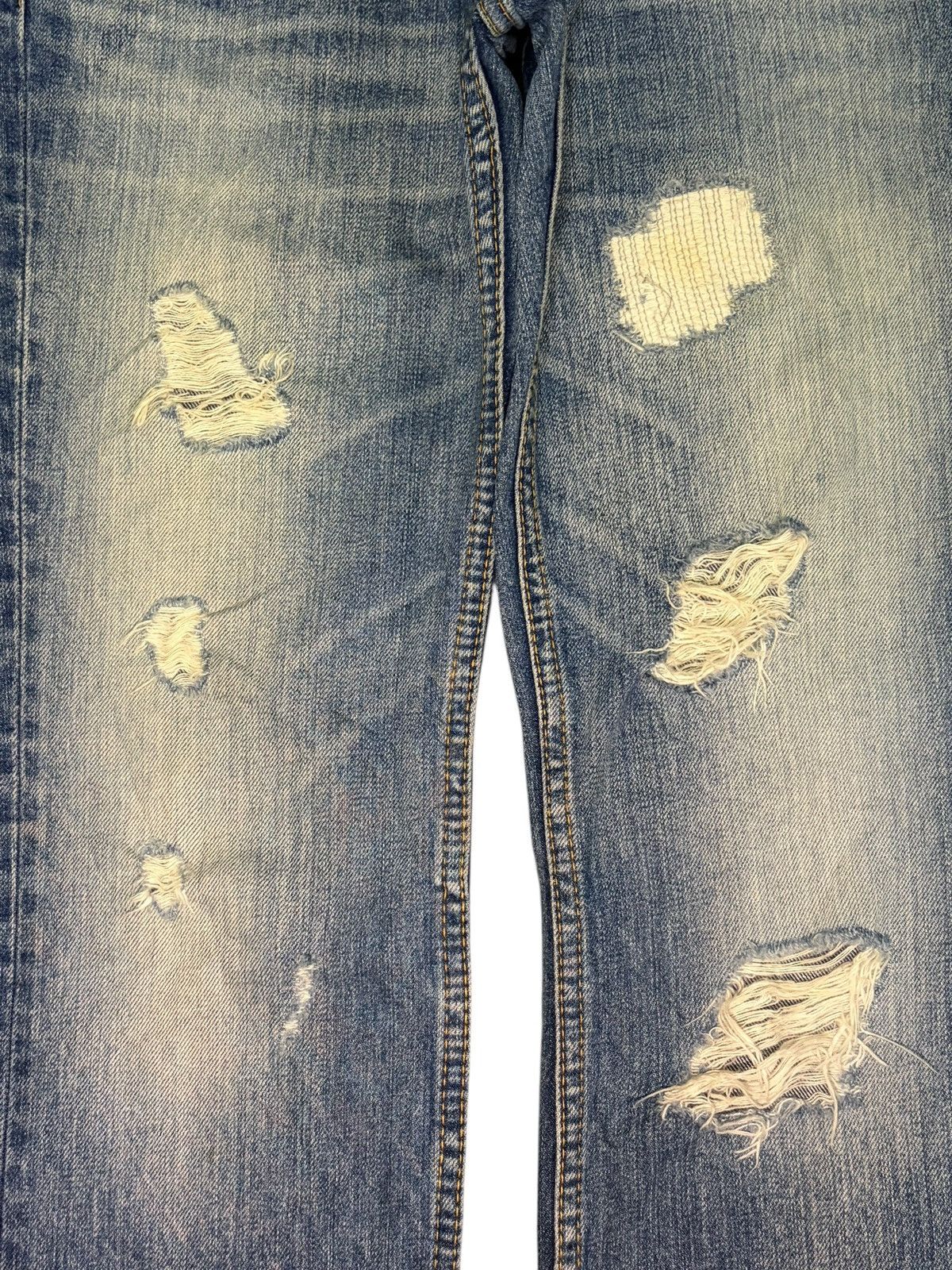 Ksubi Vintage Japanese Antgauge Double Waist Distressed Jeans Size 28" / US 6 / IT 42 - 3 Thumbnail