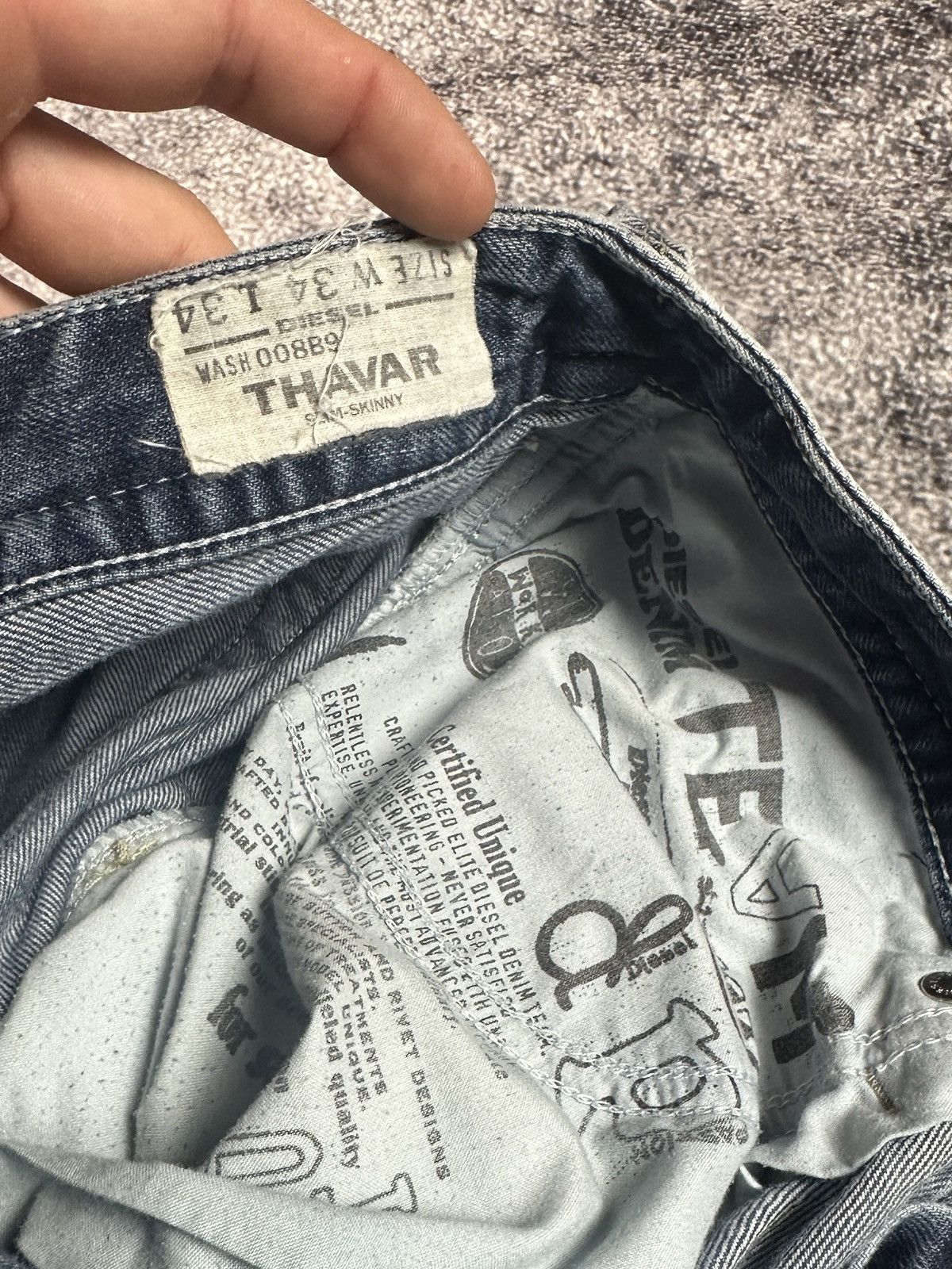 Diesel Y2K Vintage Diesel Thavar Jeans Denim Streetwear Style USA L Size US 34 / EU 50 - 6 Thumbnail