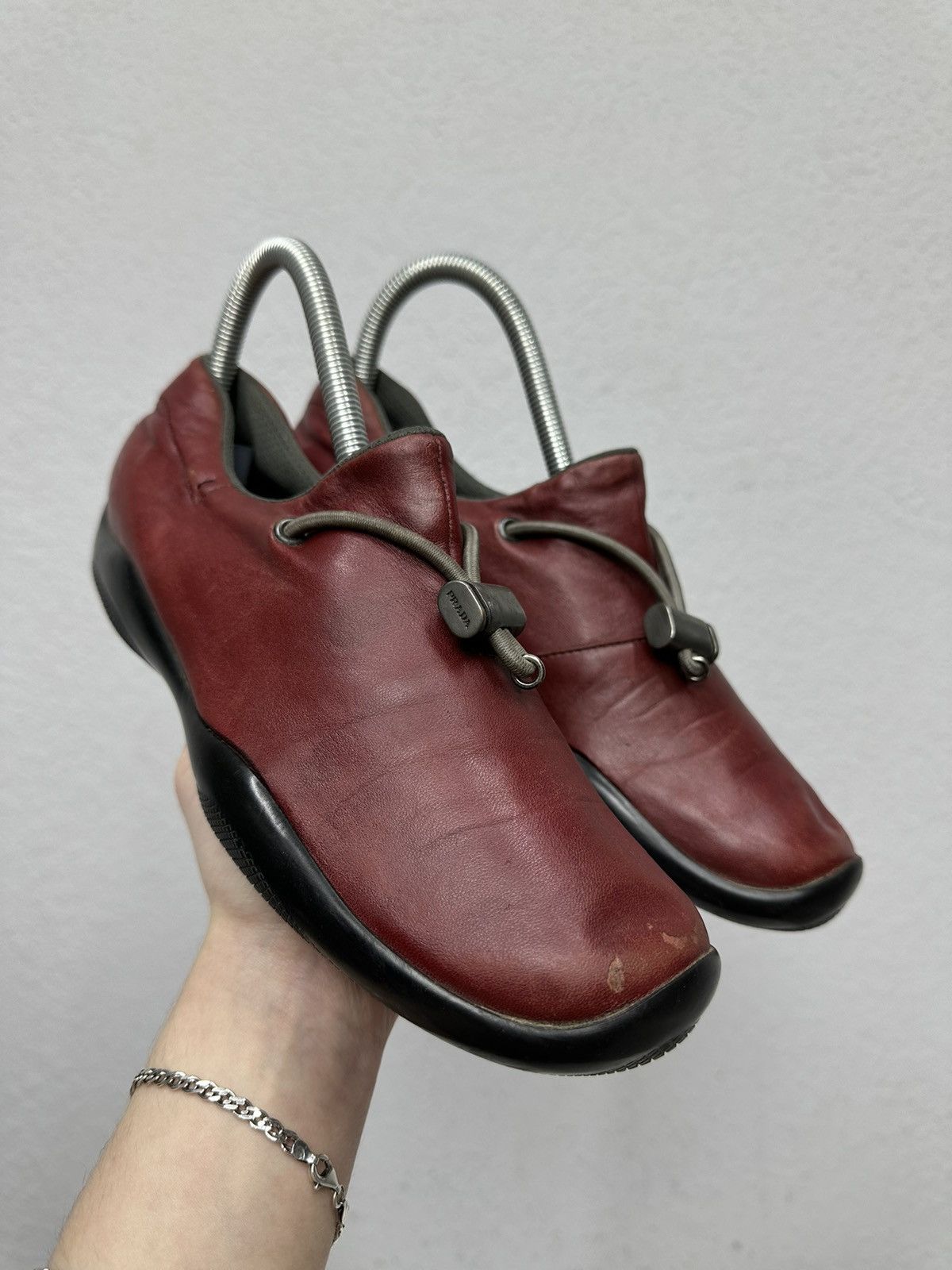 Prada Vintage Sneakers Prada Leather Ankle Y2k Boots Opium Japan Size US 7.5 / IT 37.5 - 2 Thumbnail