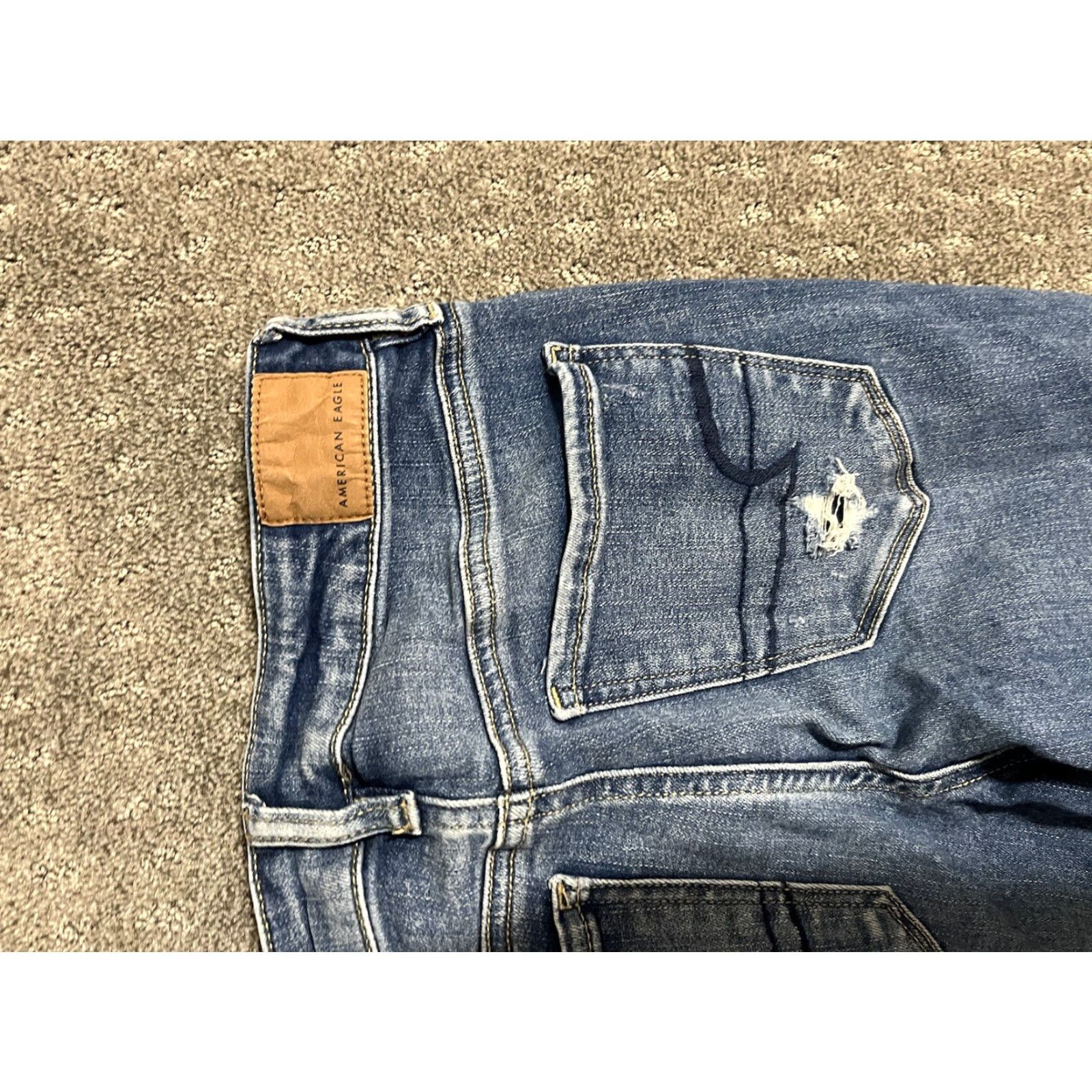 American Eagle Outfitters VINTAGE American Eagle Outfitters Blue Low Rise Jegging Pants Women Size 2 Stretch Denim 90s Size 26" / US 2 / IT 38 - 3 Thumbnail
