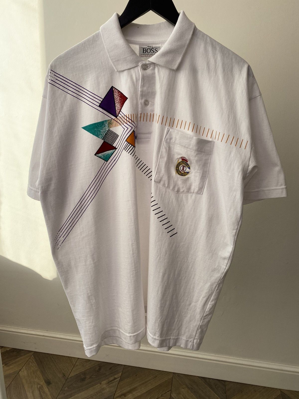 Hugo Boss Vintage Hugo Boss International Golfing Club Polo Shirt 90s Size US XXL / EU 58 / 5 - 3 Thumbnail