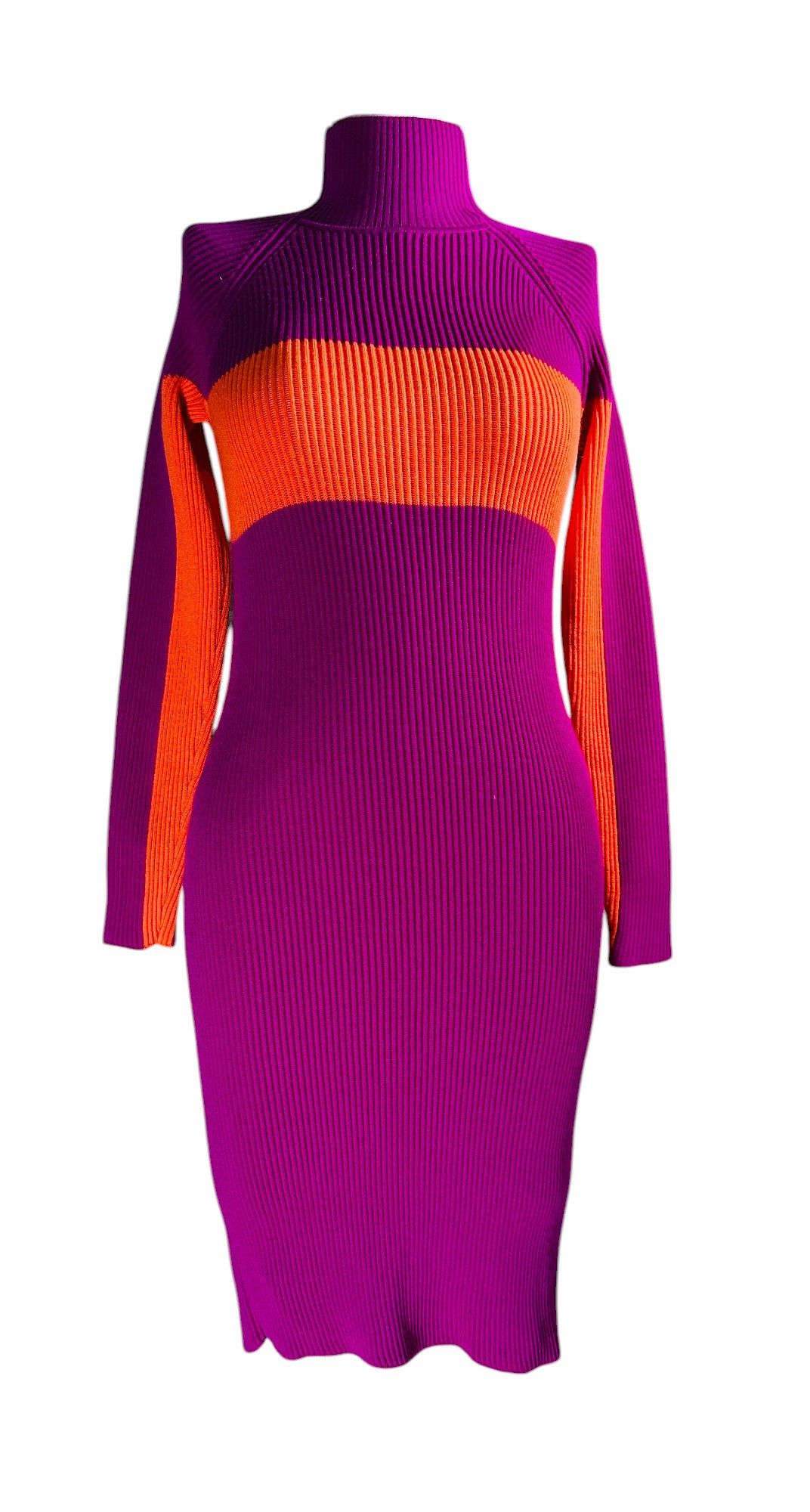 Dirk Bikkembergs Wool Purple Dress Size S / US 4 / IT 40 - 1 Thumbnail