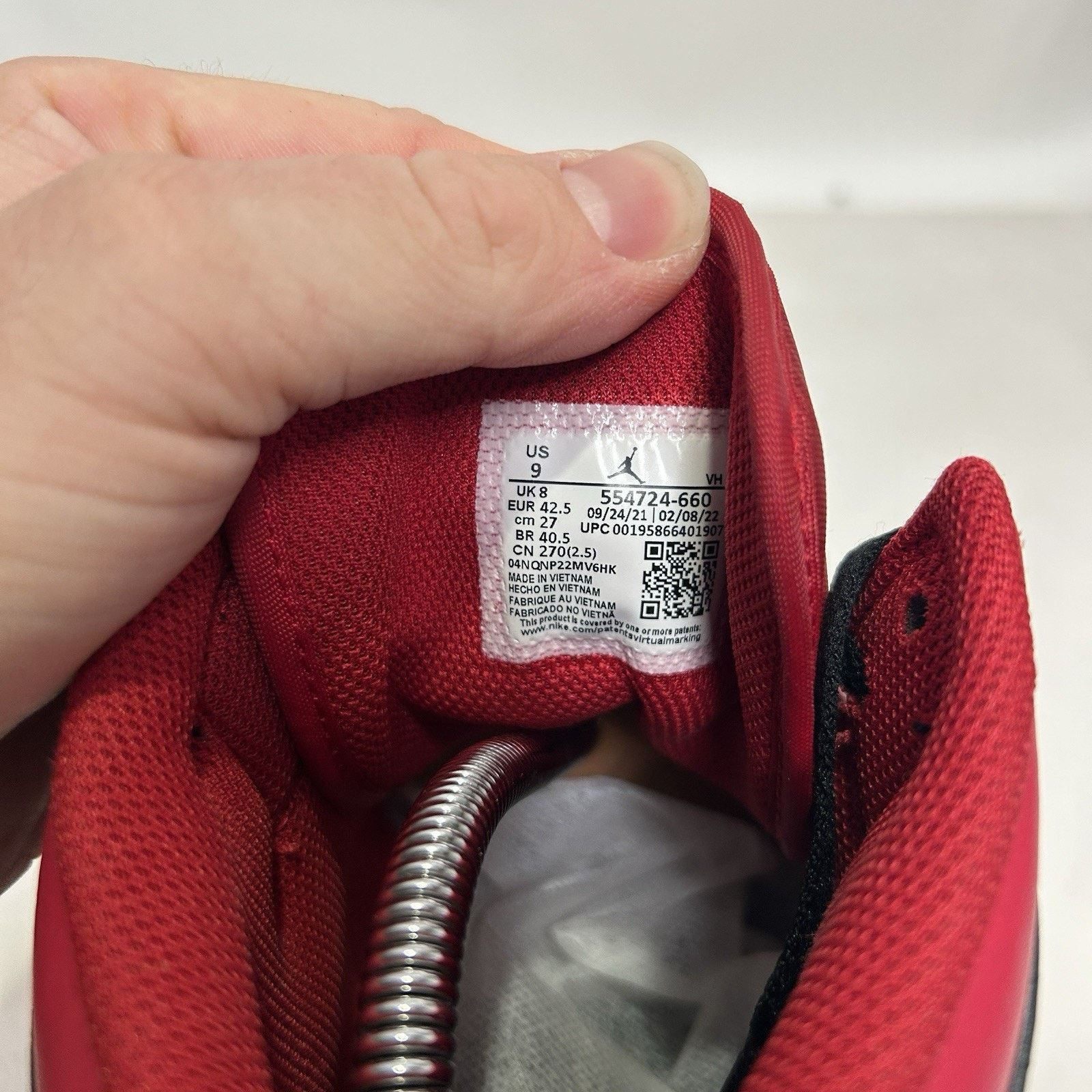 Jordan Brand Nike Air Jordan 1 Mid Retro “Reverse Bred/Gym Red Black” Size US 9 / EU 42 - 8 Thumbnail