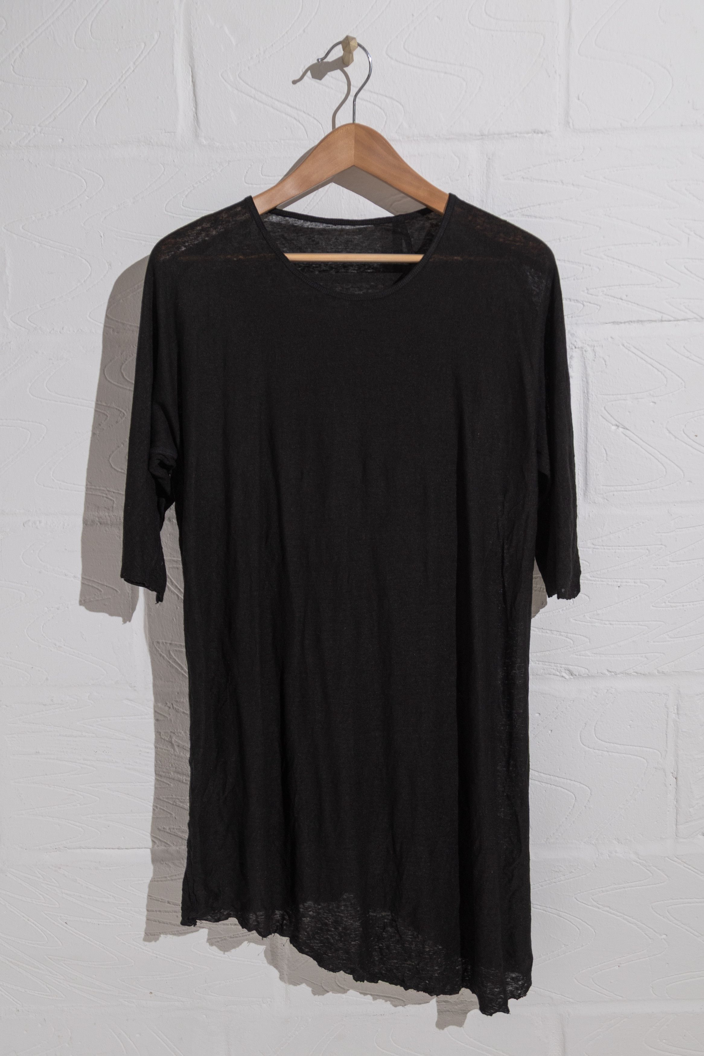 Boris Bidjan Saberi Sheer Asymmetric Long T-Shirt Size US S / EU 44-46 / 1 - 1 Thumbnail