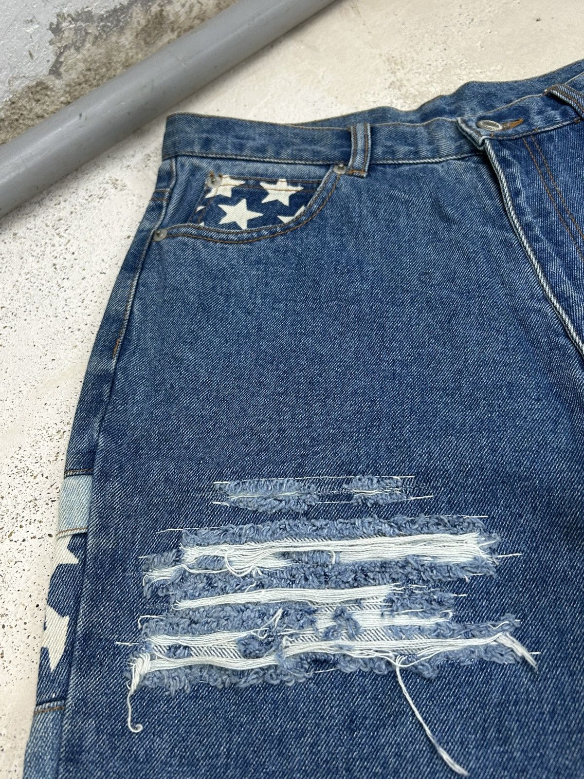Hysteric Glamour Flare Distressed Jean Denim Star Patch Size US 28 / EU 44 - 7 Thumbnail