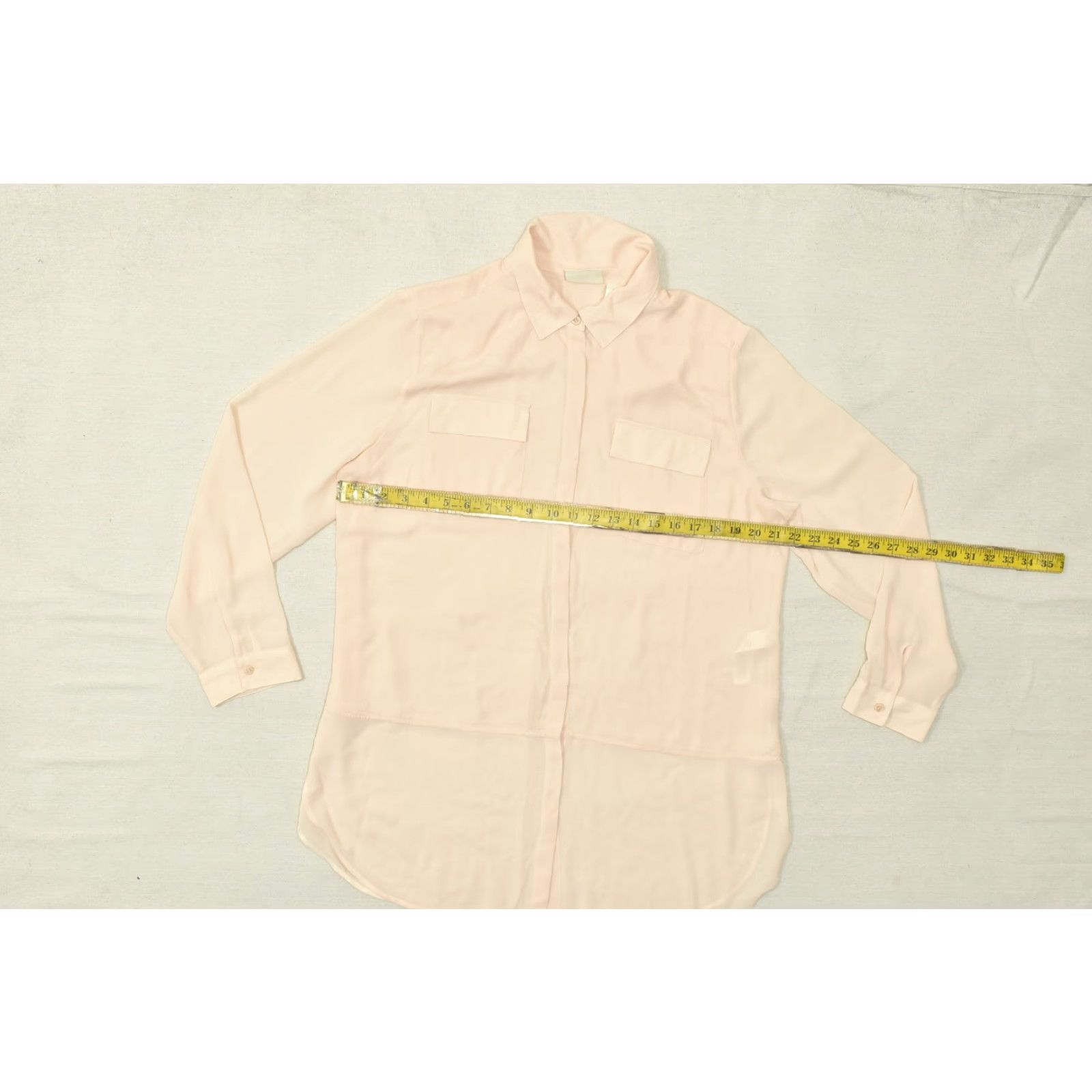 Vintage Chico's Shirt Women Orange Sheer Long Sleeve Button Down Collared Roll Tab Sleeve Size L Regular Vintage No Size L / US 10 / IT 46 - 4 Thumbnail