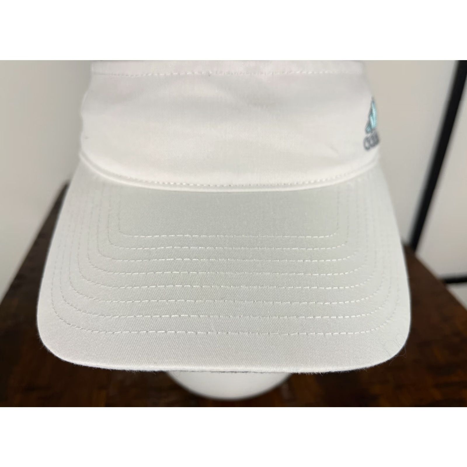 Adidas adidas Visor Adult One Size White Twill Cotton Tennis Golf Aeroready Hat/Cap Men’s Women’s? Size ONE SIZE - 4 Thumbnail