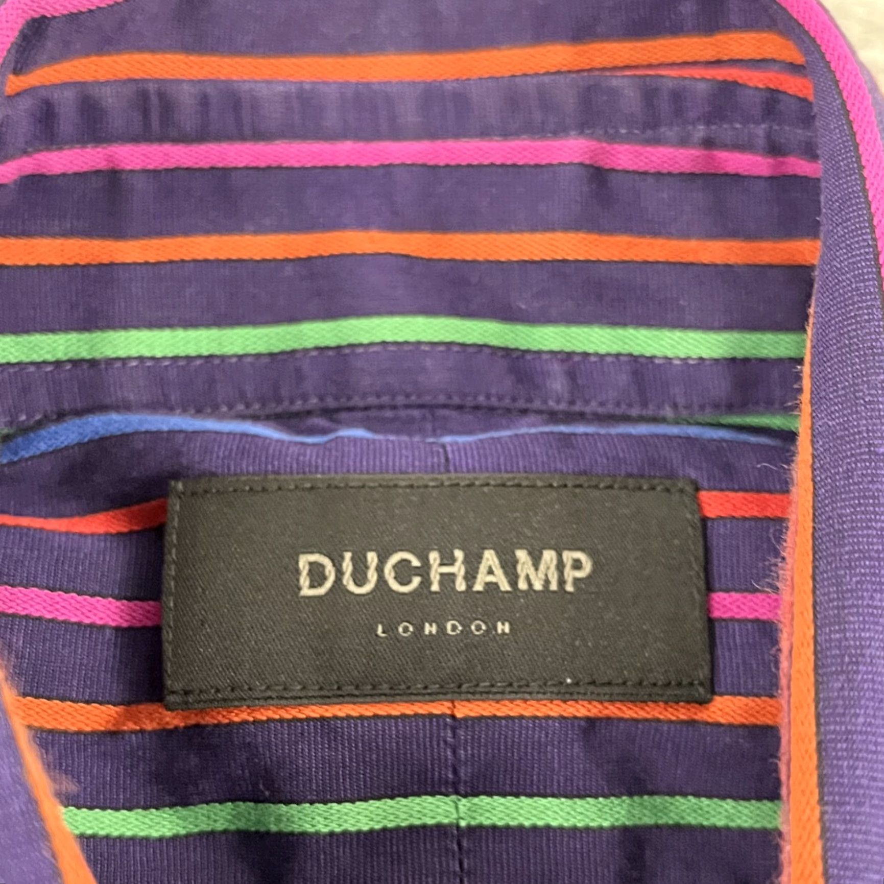 Vintage DUCHAMP London Shirt Mens Size 16 41 CM Purple Striped Button Up Preppy Casual Size US L / EU 52-54 / 3 - 2 Thumbnail