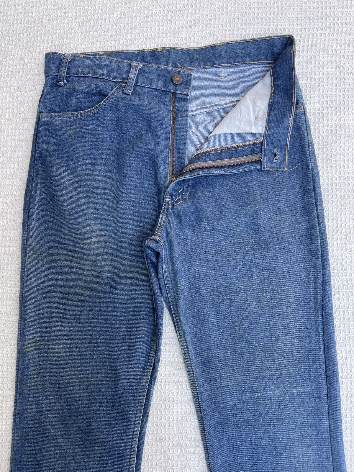 Levi's Rare🔥Vtg 70s Levis Orange Tab Flared Light Blue Jeans Size US 33 - 5 Thumbnail