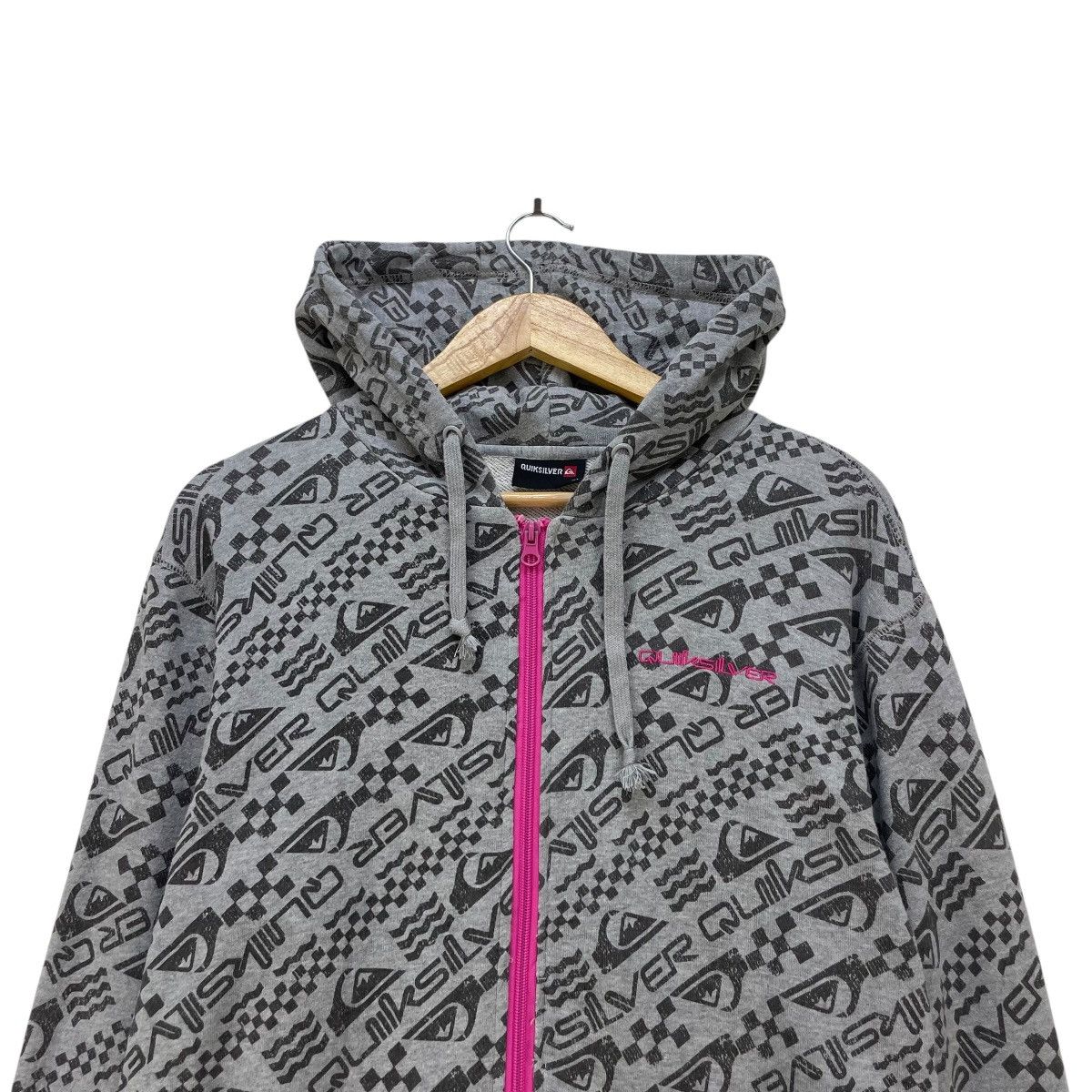 Quiksilver 💥 vintage Quiksilver allover print zipper hoodie sweatshirt Size US M / EU 48-50 / 2 - 4 Thumbnail