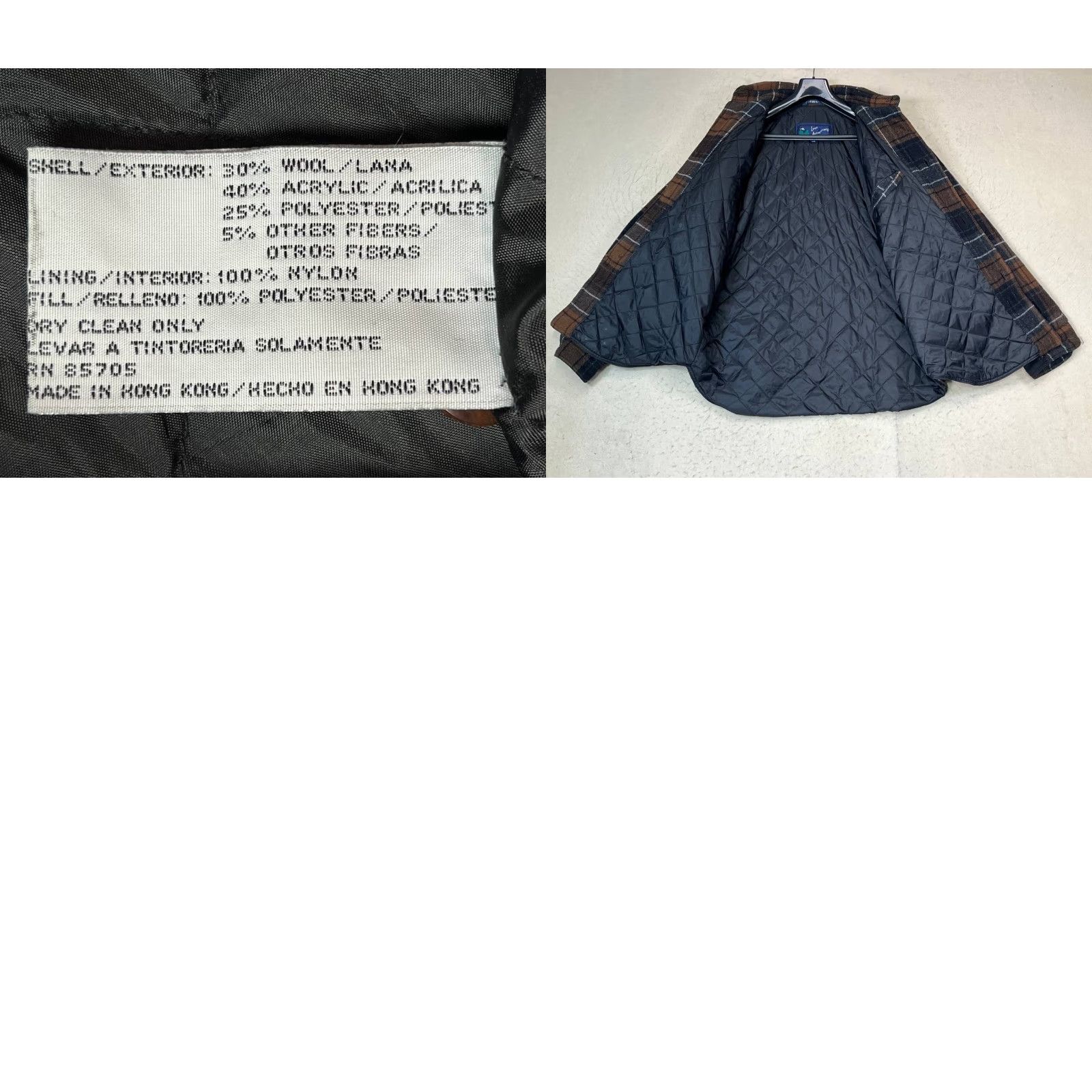 Vintage VINTAGE Life Adventures Shacket Jacket Mens L Plaid Wool Blend Insulated Nylon Lined Brown 80s 90s Classic Outdoor Size US L / EU 52-54 / 3 - 8 Thumbnail