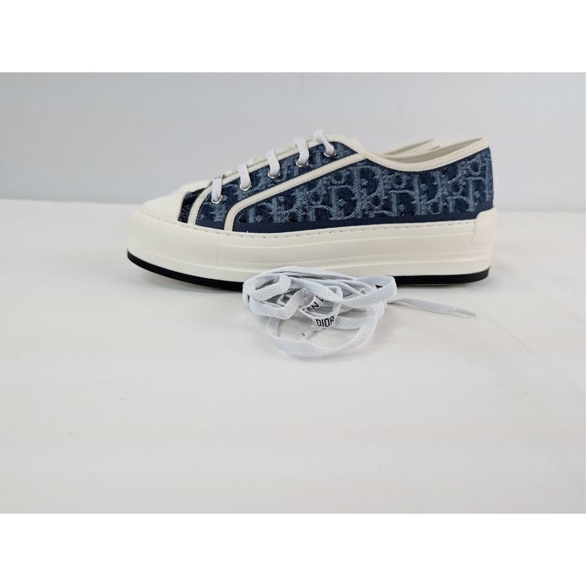 Dior o1rshd1 Walk'n'Dior Platform Sneaker Blue Stonewashed Effect Size US 11 / IT 41 - 10 Thumbnail