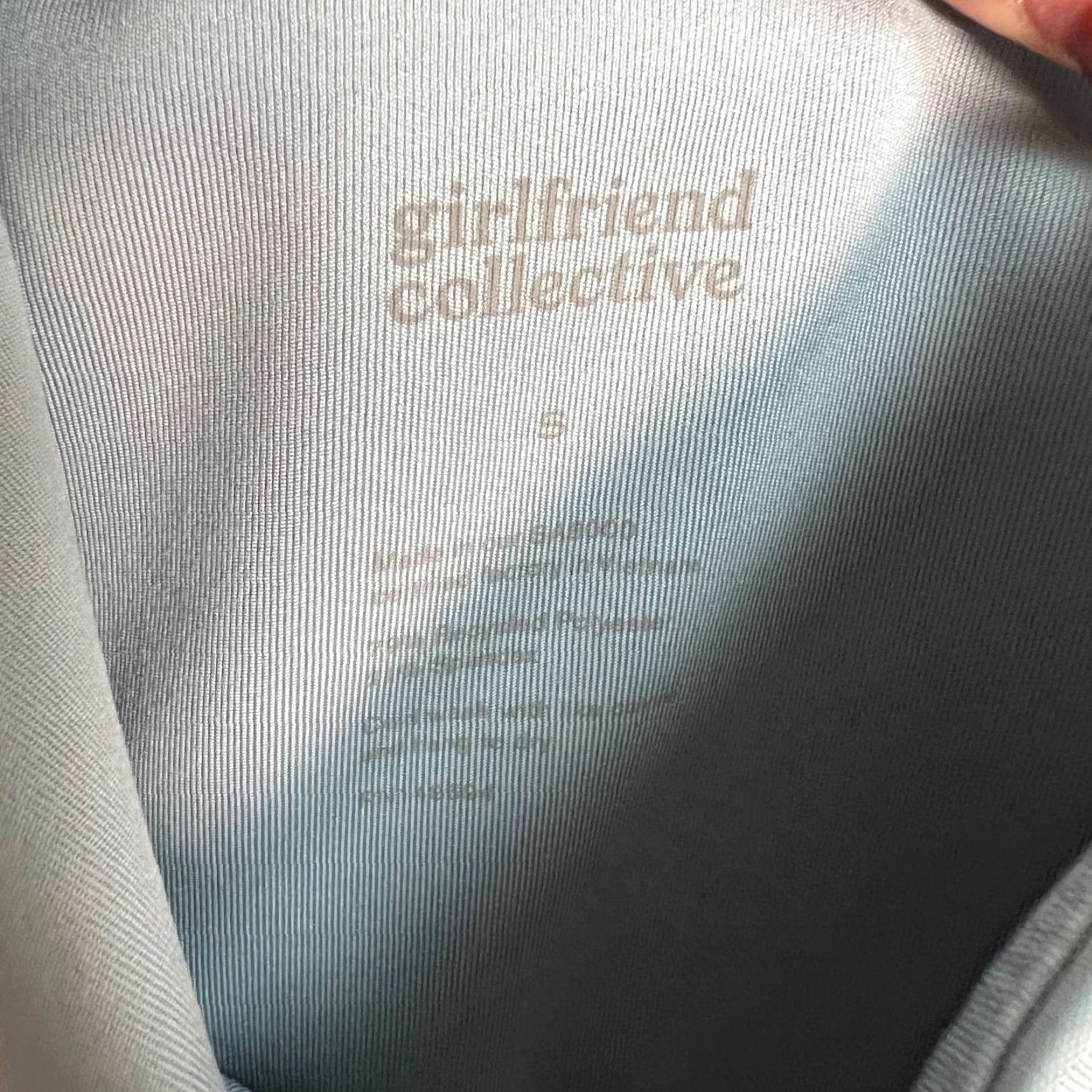Girlfriend Collective Girlfriend Collective Womens Size Small Light Blue One-Shoulder Crop Tank Top Sleeveless Cropped Summer Casual Size S / US 4 / IT 40 - 3 Thumbnail