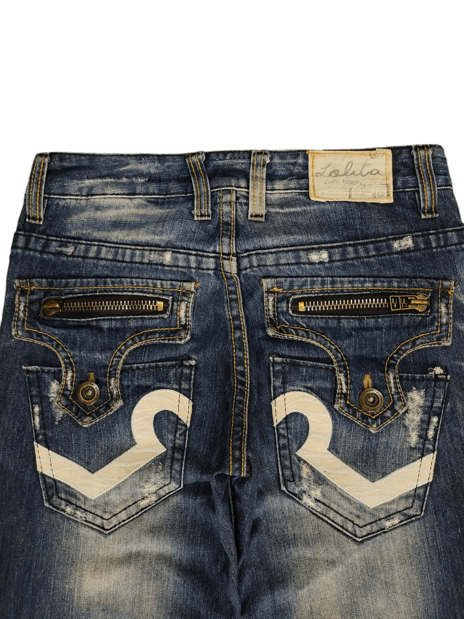 Kapital Vintage Y2k Yoshitomo Nara Lolita Clawmark Distress Jeans Size US 29 - 12 Thumbnail