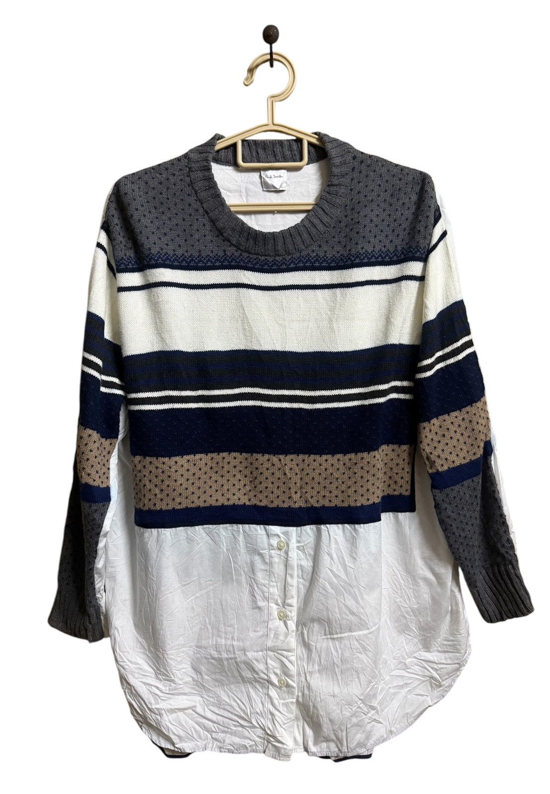 Paul Smith Paul Smith Multi-Border Knit Docking Shirt Size US M / EU 48-50 / 2 - 1 Thumbnail