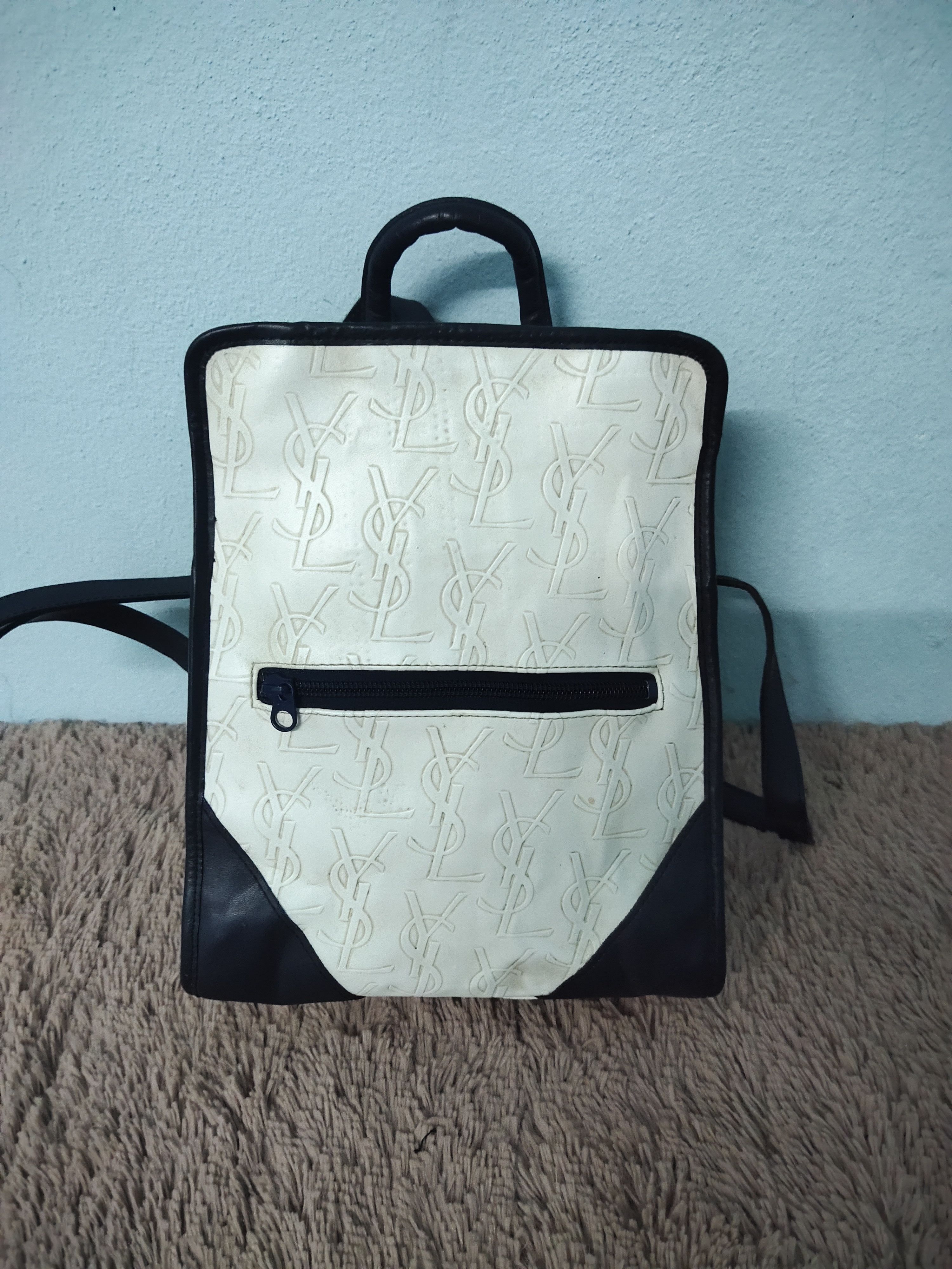 Vintage Yves Saint Laurent Leather Bagpack