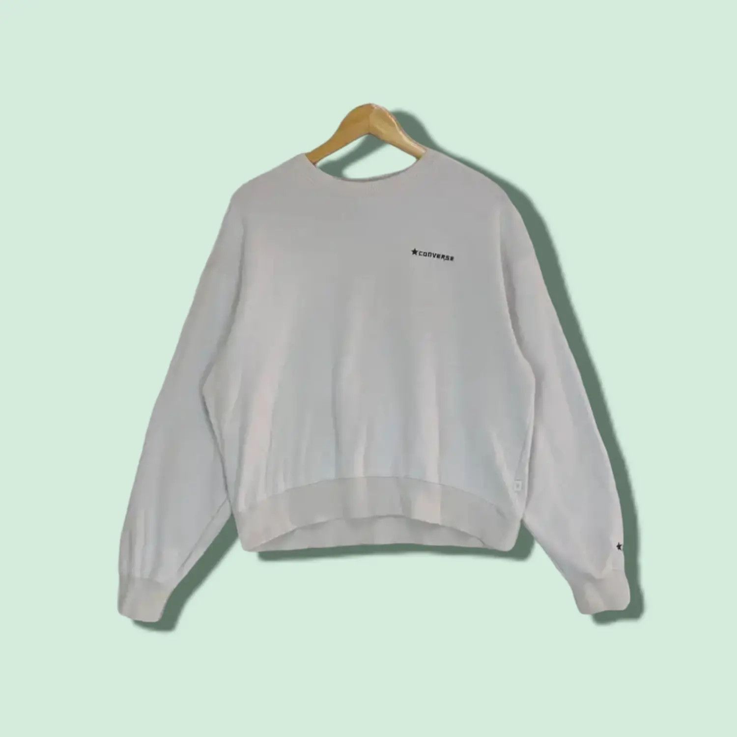 Converse CONVERSE Plain Jumper Sweatshirt For Women Size L / US 10 / IT 46 - 1 Thumbnail