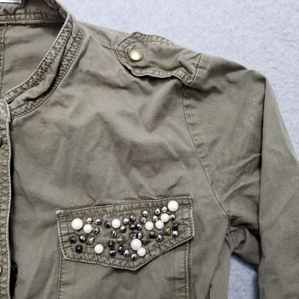 Other Papaya Jacket Womens Medium Full Zip Snap Stones Cotton Size M / US 6-8 / IT 42-44 - 3 Thumbnail