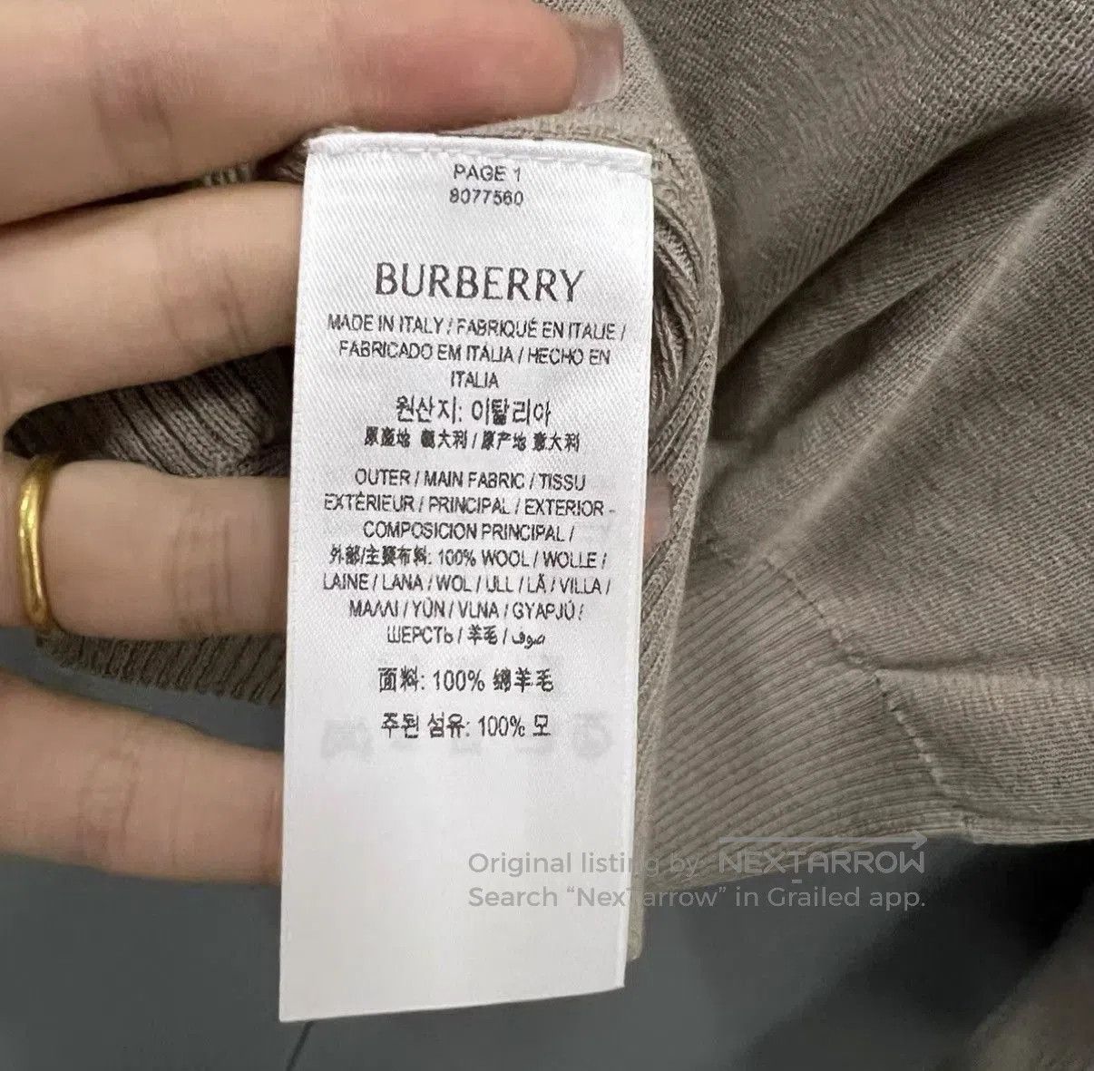 Burberry Beige Long Sleeve Knit Sweater. Size US L / EU 52-54 / 3 - 3 Thumbnail