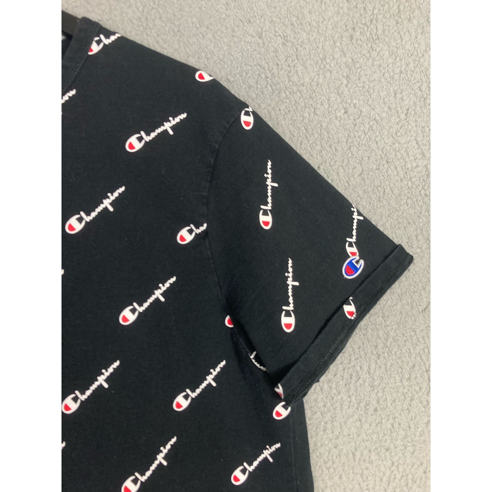 Champion Champion Heritage XL Black T-Shirt All Over Logo Print Size US XL / EU 56 / 4 - 11 Thumbnail