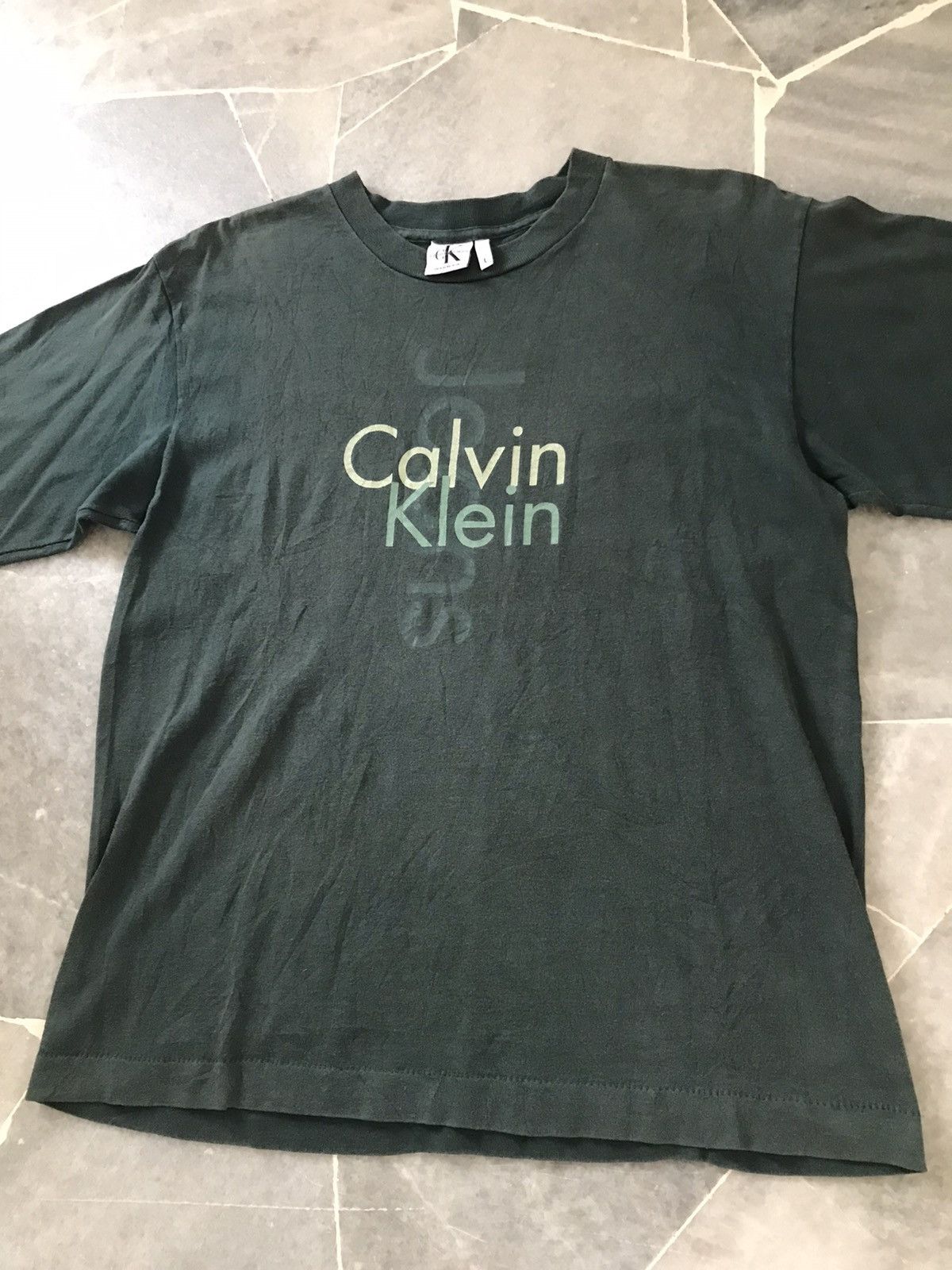 Calvin Klein × Vintage Vintage CK Jeans Big Logo Tee Size US M / EU 48-50 / 2 - 2 Thumbnail