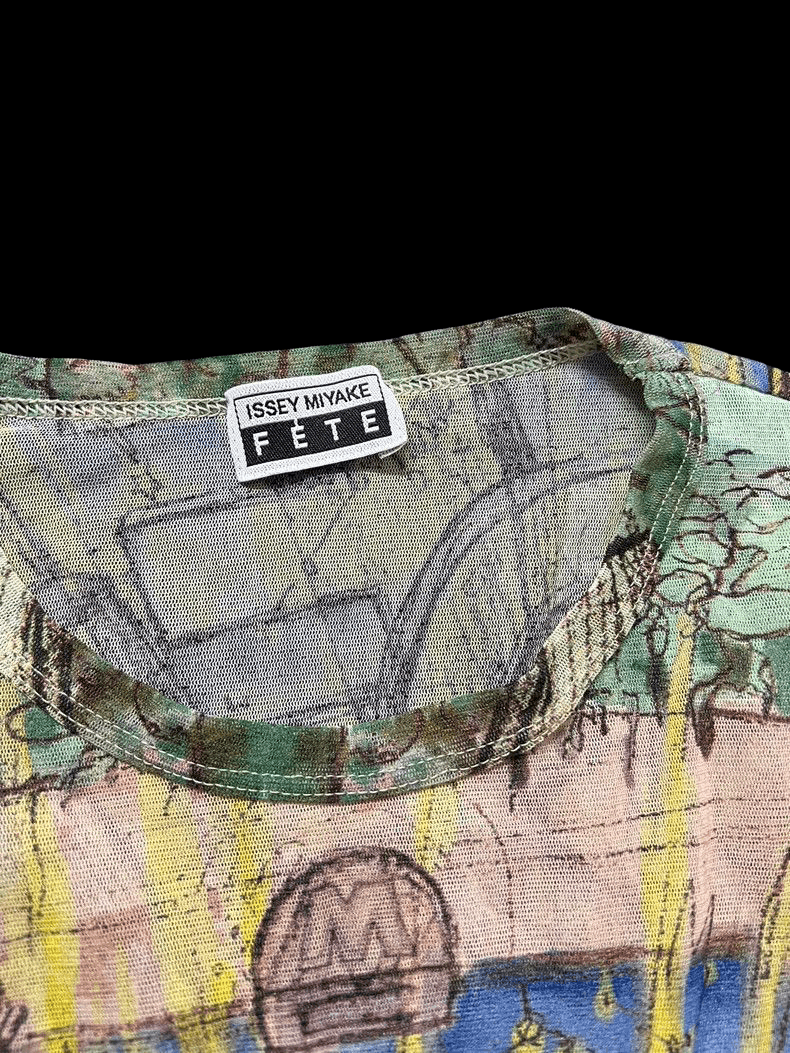 Japanese Brand Issey Miyake Graffiti tulle top Size M / US 6-8 / IT 42-44 - 3 Thumbnail