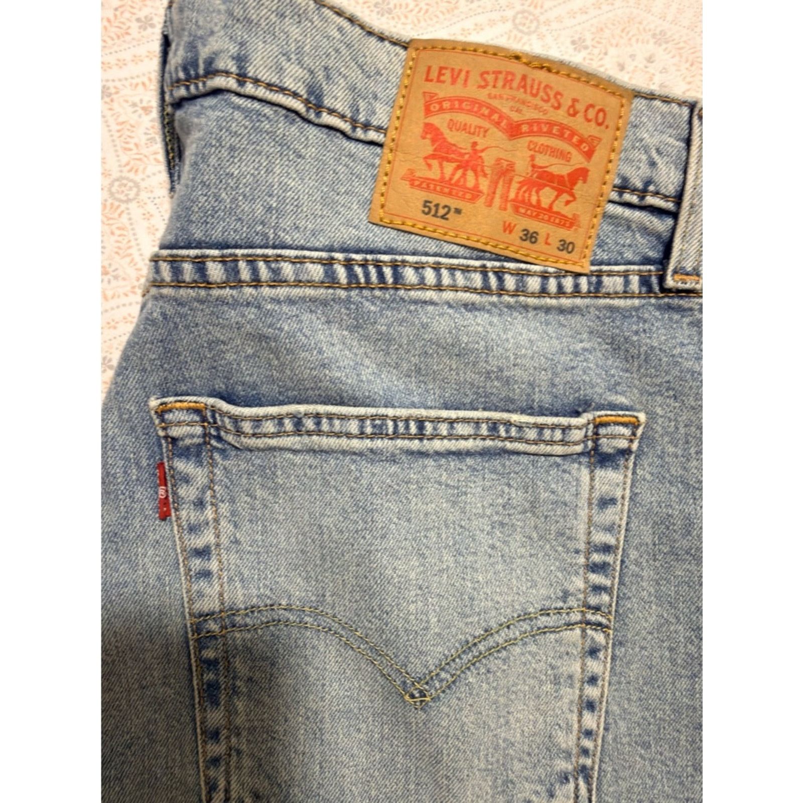 Levi's Levi's Light Blue Slim Straight Ripped Jeans Size US 36 / EU 52 - 5 Thumbnail