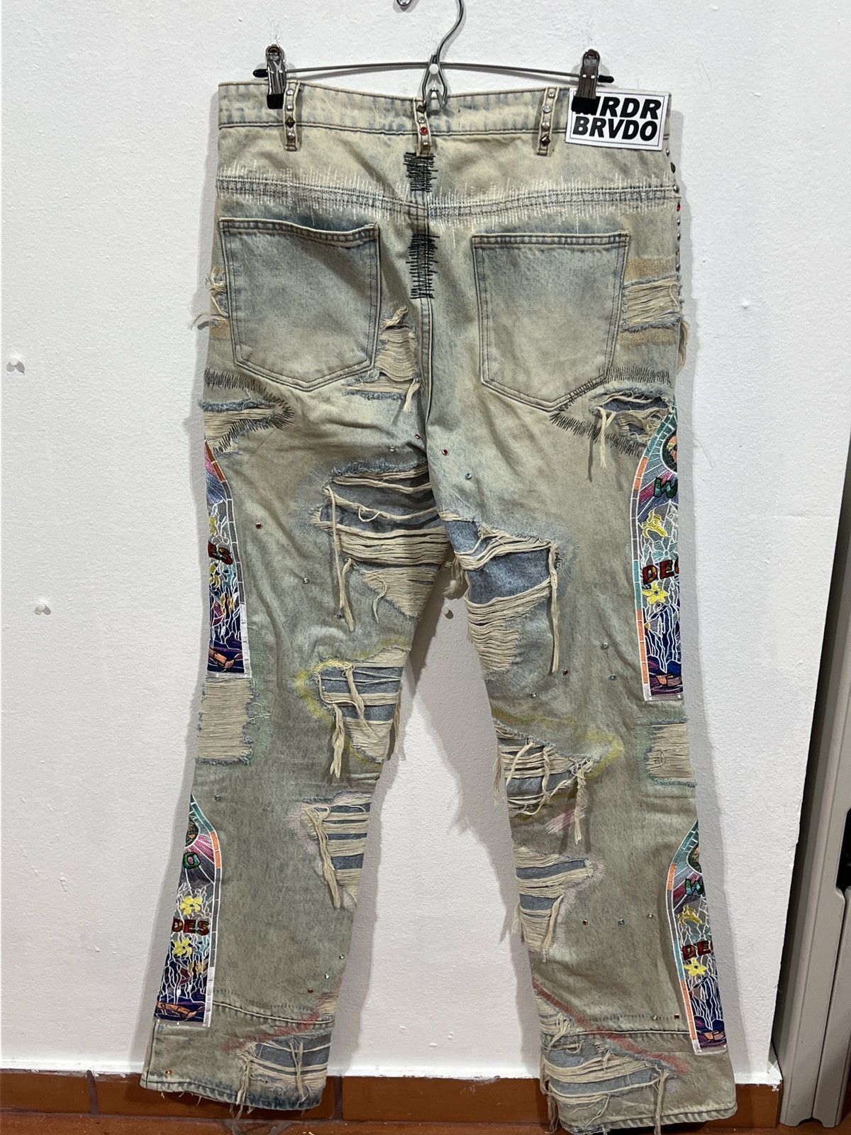 Who Decides War Who Decides War Studded Glass Denim Size US 32 / EU 48 - 4 Thumbnail