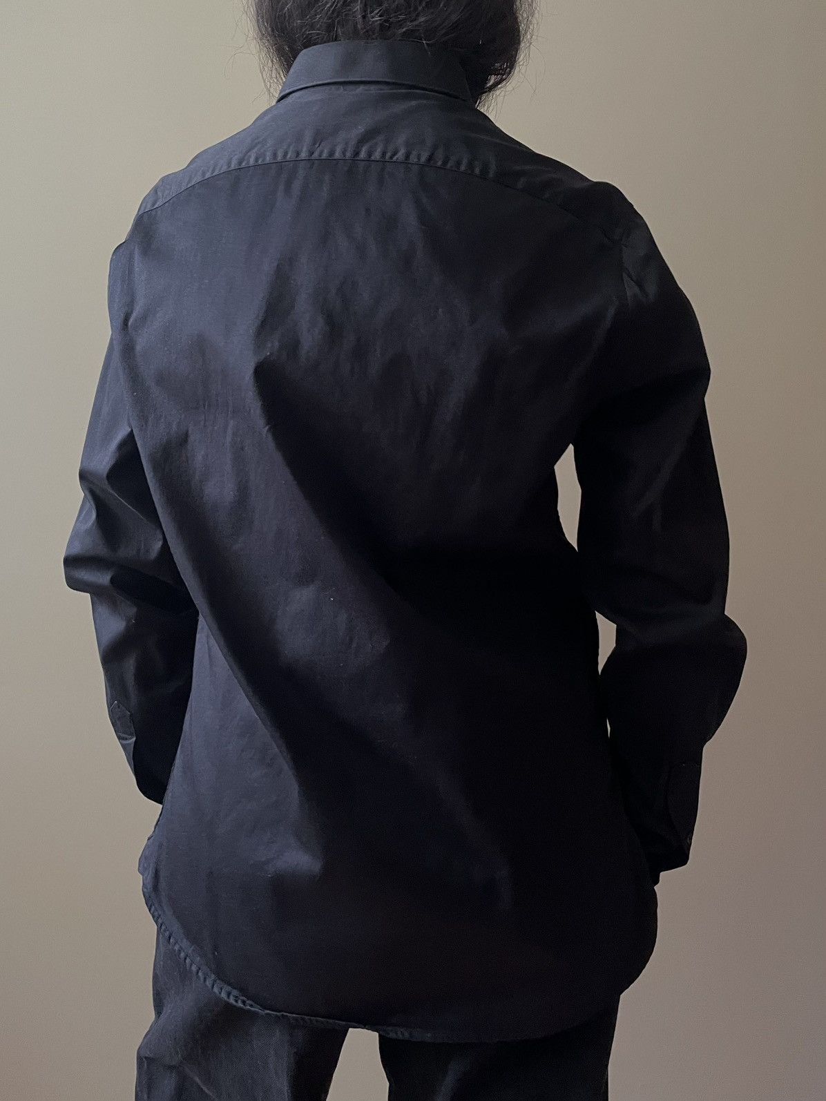 Emmanuelle Khanh Vintage Emmanuelle Khanh Black Cotton Shirt Size L / US 10 / IT 46 - 3 Thumbnail