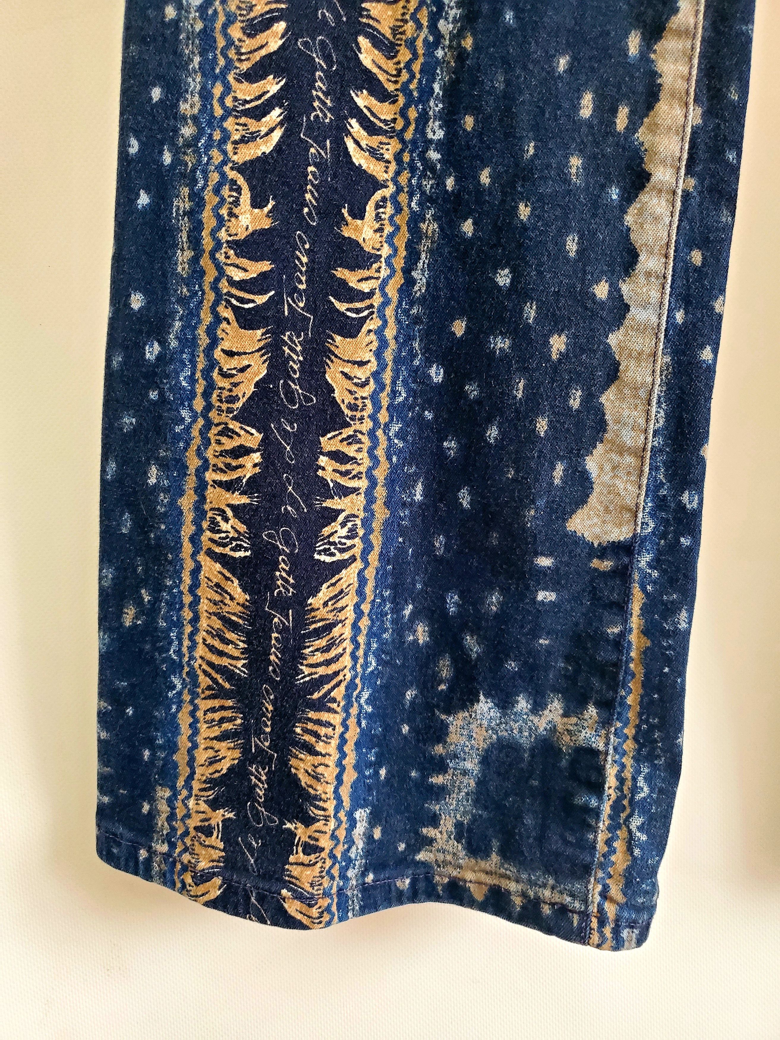 Japanese Brand × Vintage Legatte 90s Y2K Flare Jeans with Spiritual Patchs Size 28" / US 6 / IT 42 - 4 Thumbnail
