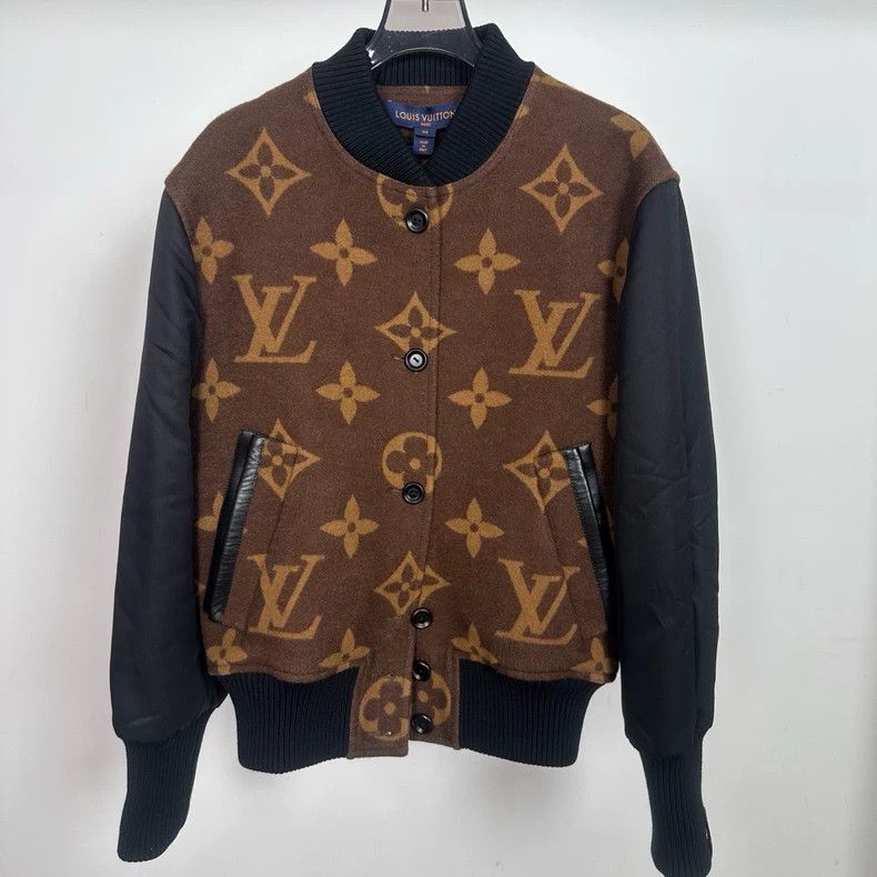 Louis Vuitton Louis Vuitton Tan Patchwork Baseball Jacket Size S / US 4 / IT 40 - 1 Thumbnail