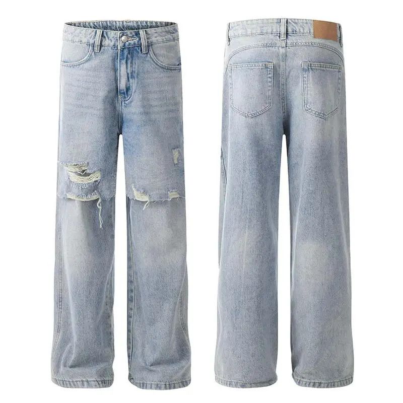 Japanese Brand × Jean Retro loose high street ripped jeans Size US 32 / EU 48 - 5 Thumbnail