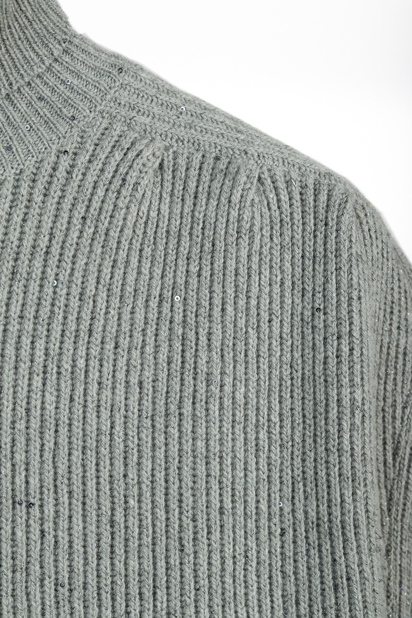 Brunello Cucinelli Brunello Cucinelli Cashmere-Blend Sequin Turtleneck Sweater Size M / US 6-8 / IT 42-44 - 6 Thumbnail
