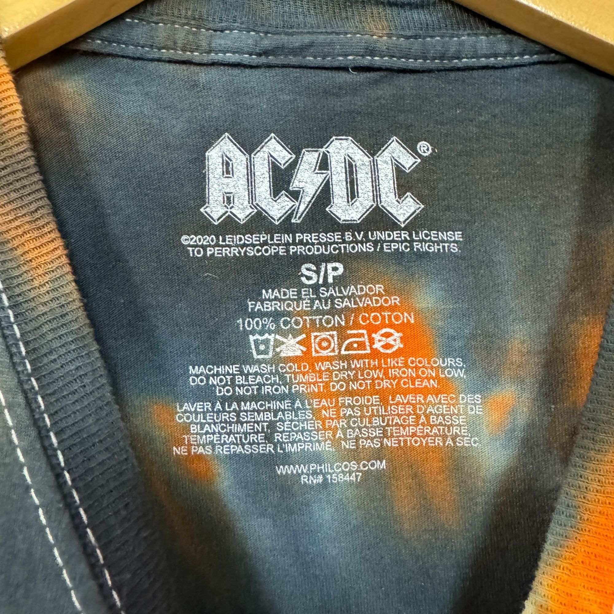 AC/DC × Band Tees AC/DC Back in Black Spellout Heavy Metal Halloween Tie Dye S Size US S / EU 44-46 / 1 - 4 Thumbnail