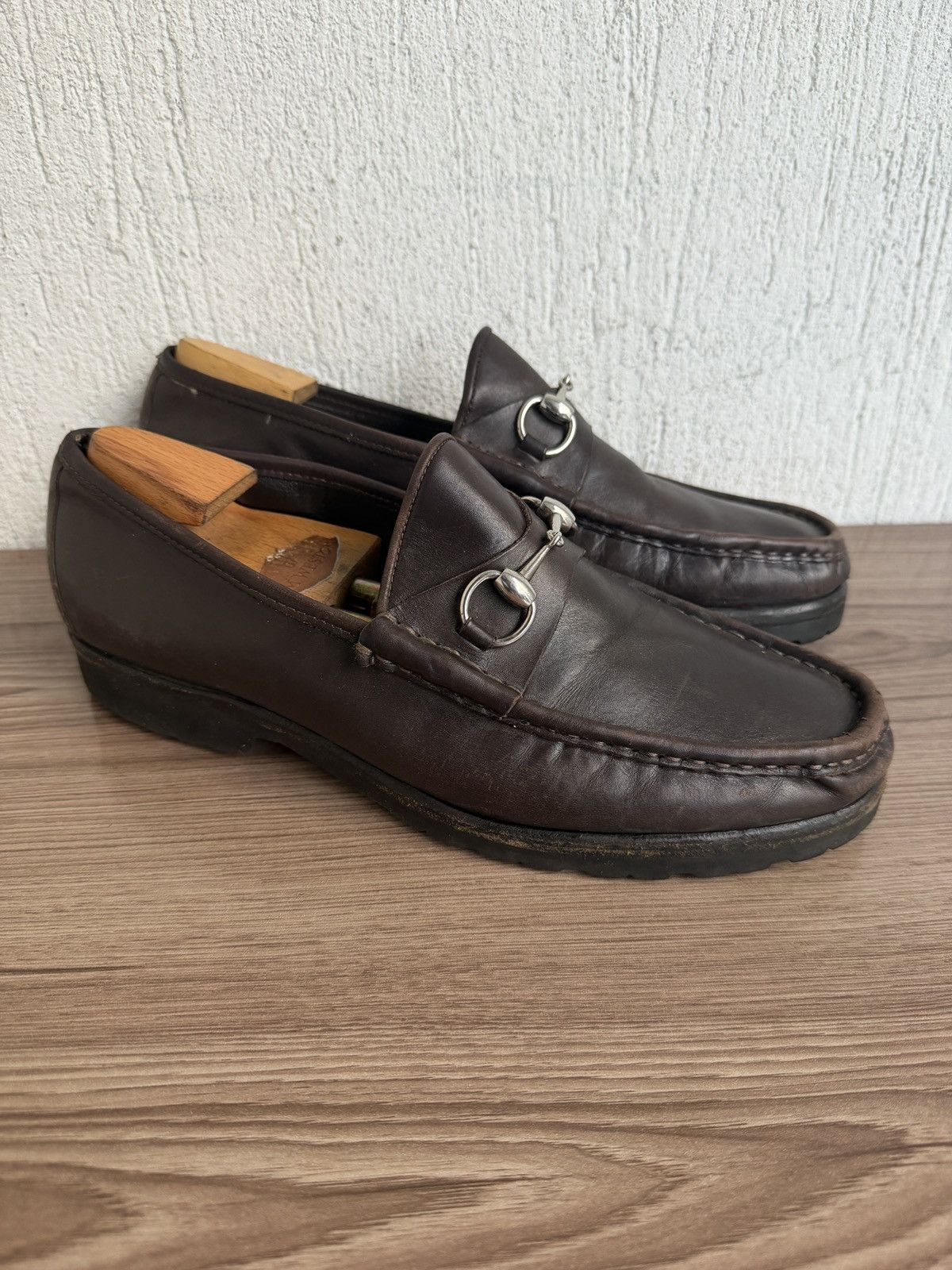 Gucci Horsebit rubber sole loafers Size US 10.5 / EU 43-44 - 3 Thumbnail