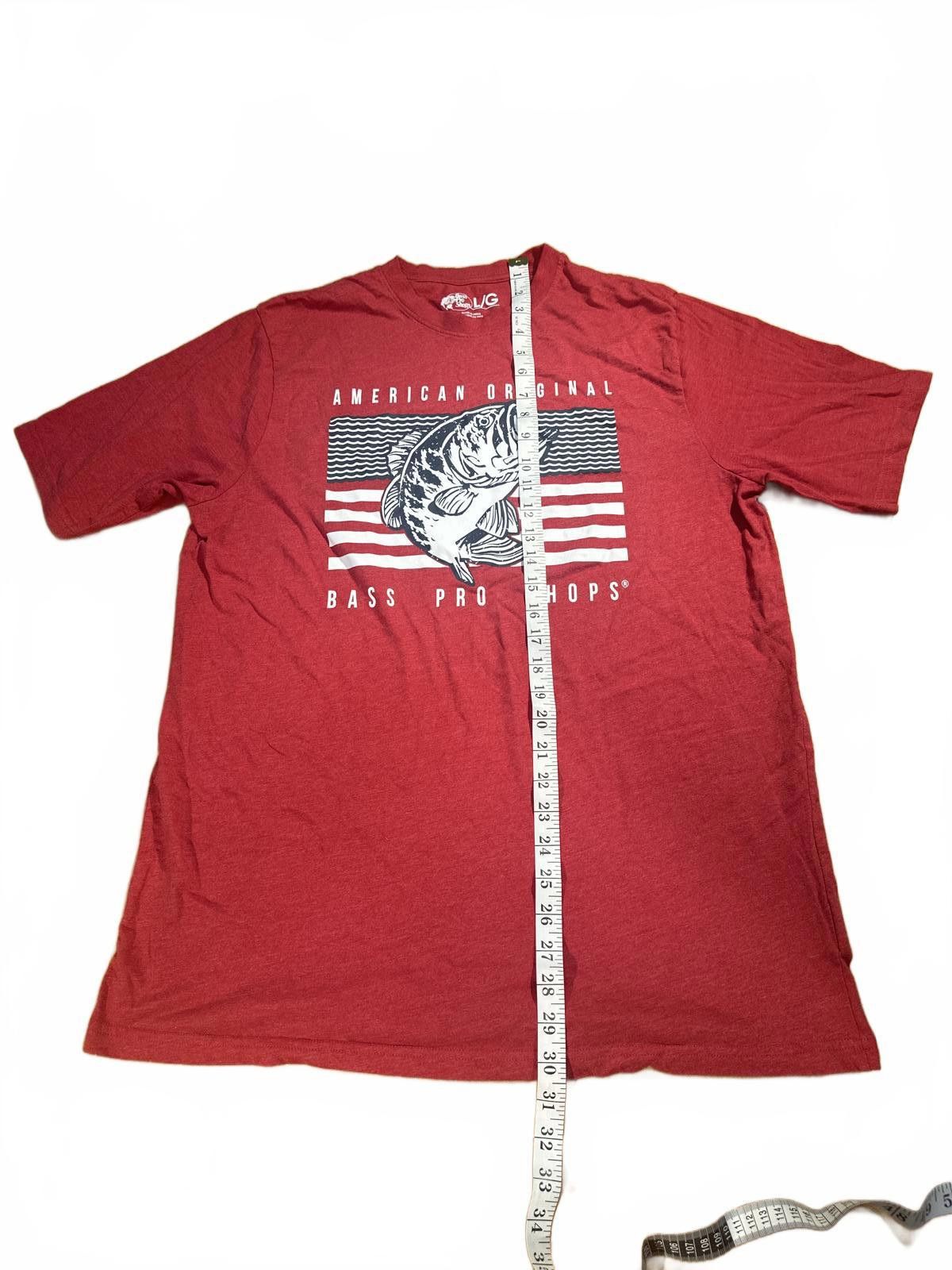 Bass Pro Shops Men's Large Red Bass Pro Shops Fishing Tee Size US L / EU 52-54 / 3 - 5 Thumbnail