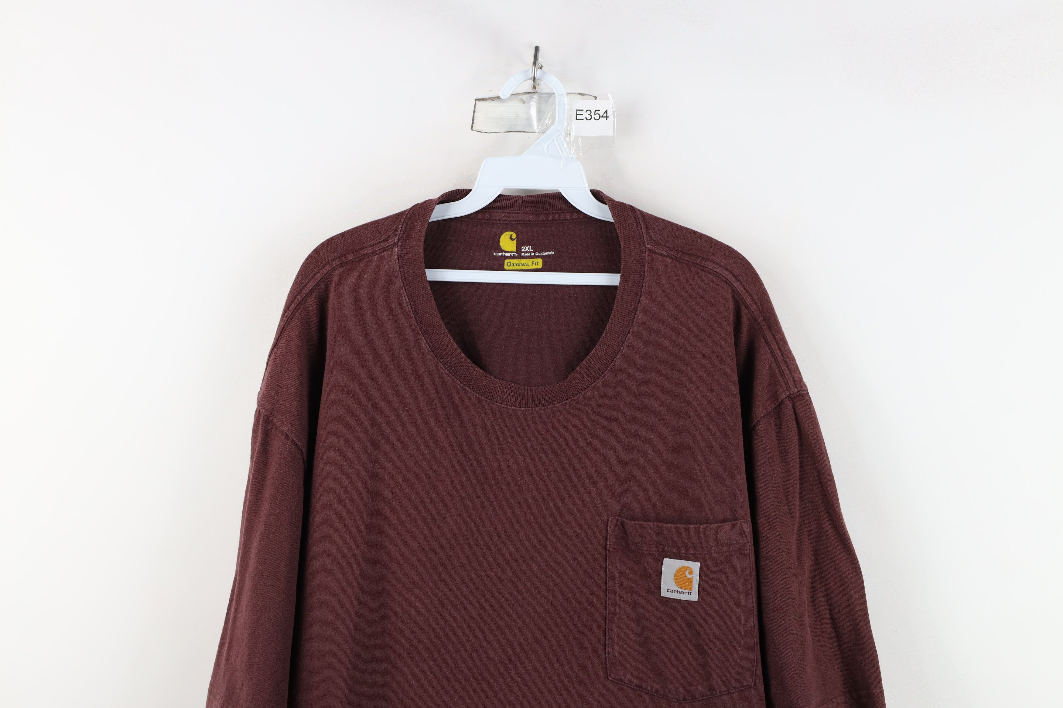 Carhartt Vintage Carhartt Spell Out Baggy Heavyweight T-Shirt Red Size US XXL / EU 58 / 5 - 2 Thumbnail