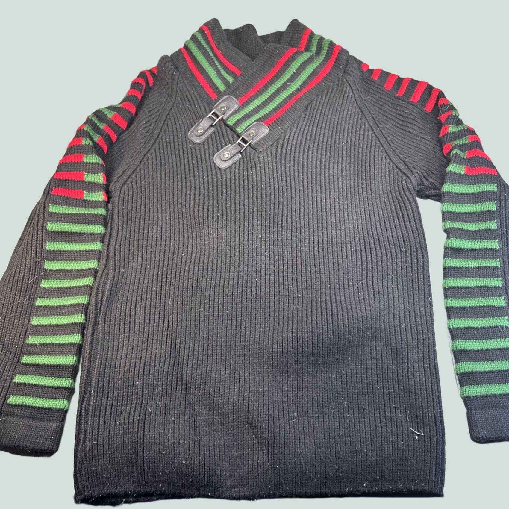 Ecco VINTAGE Lecco Sweater Mens Large Black Pullover Jeopardy? Size US L / EU 52-54 / 3 - 1 Thumbnail