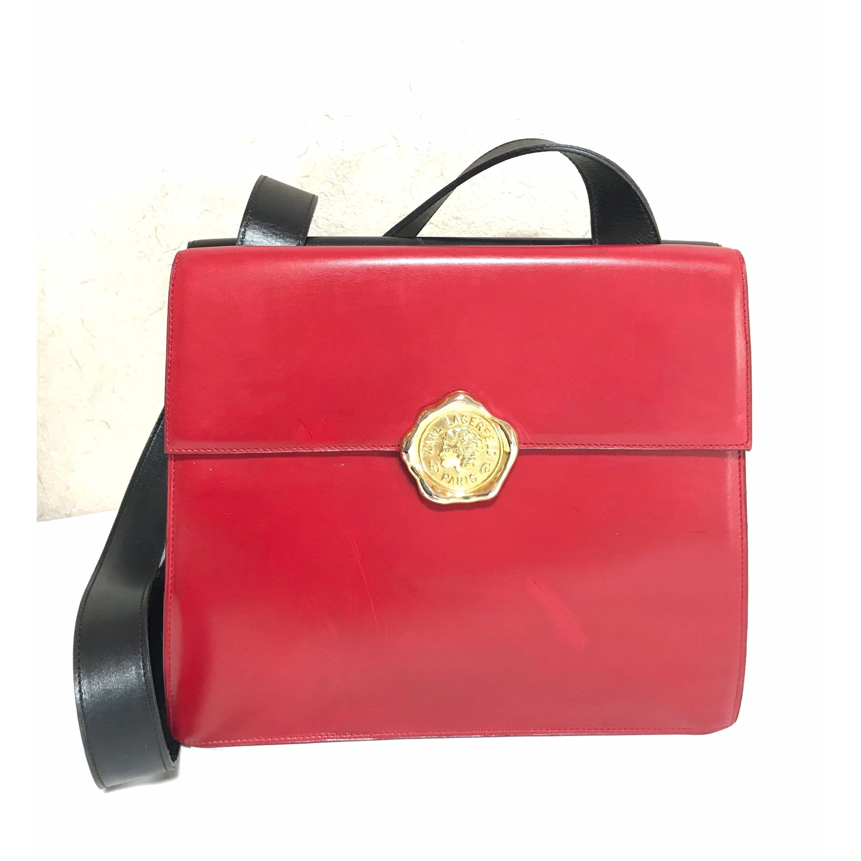 Karl Lagerfeld Vintage Karl Lagerfeld red and black shoulder bag Size ONE SIZE - 1 Thumbnail