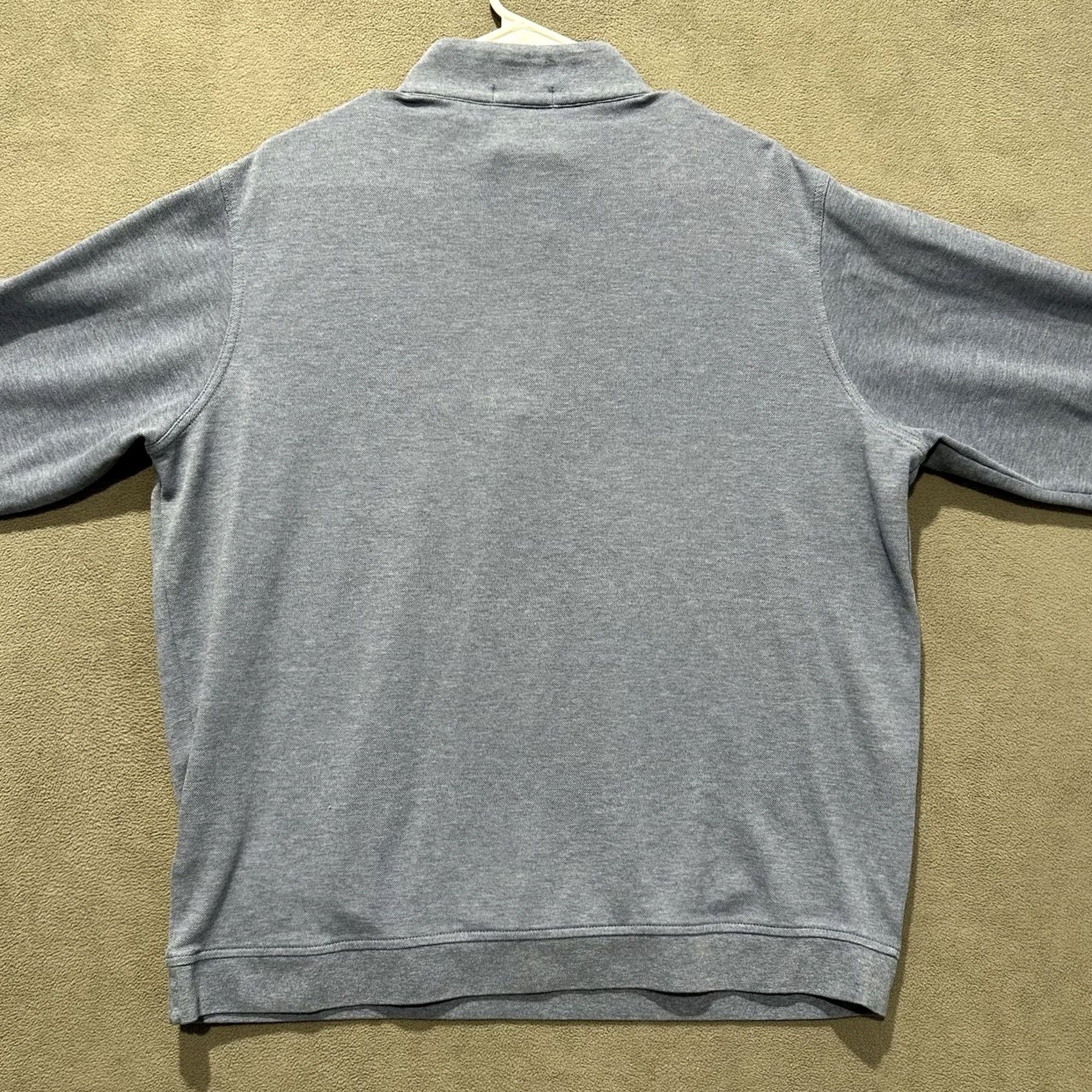 Peter Millar Peter Millar Pullover Mens XL Crown Comfort Interlock Golf 1/4 Zip Shadow Wood Blue Crown Comfort Interlock Pullover XL Mens Golf Shirt Size US XL / EU 56 / 4 - 2 Thumbnail