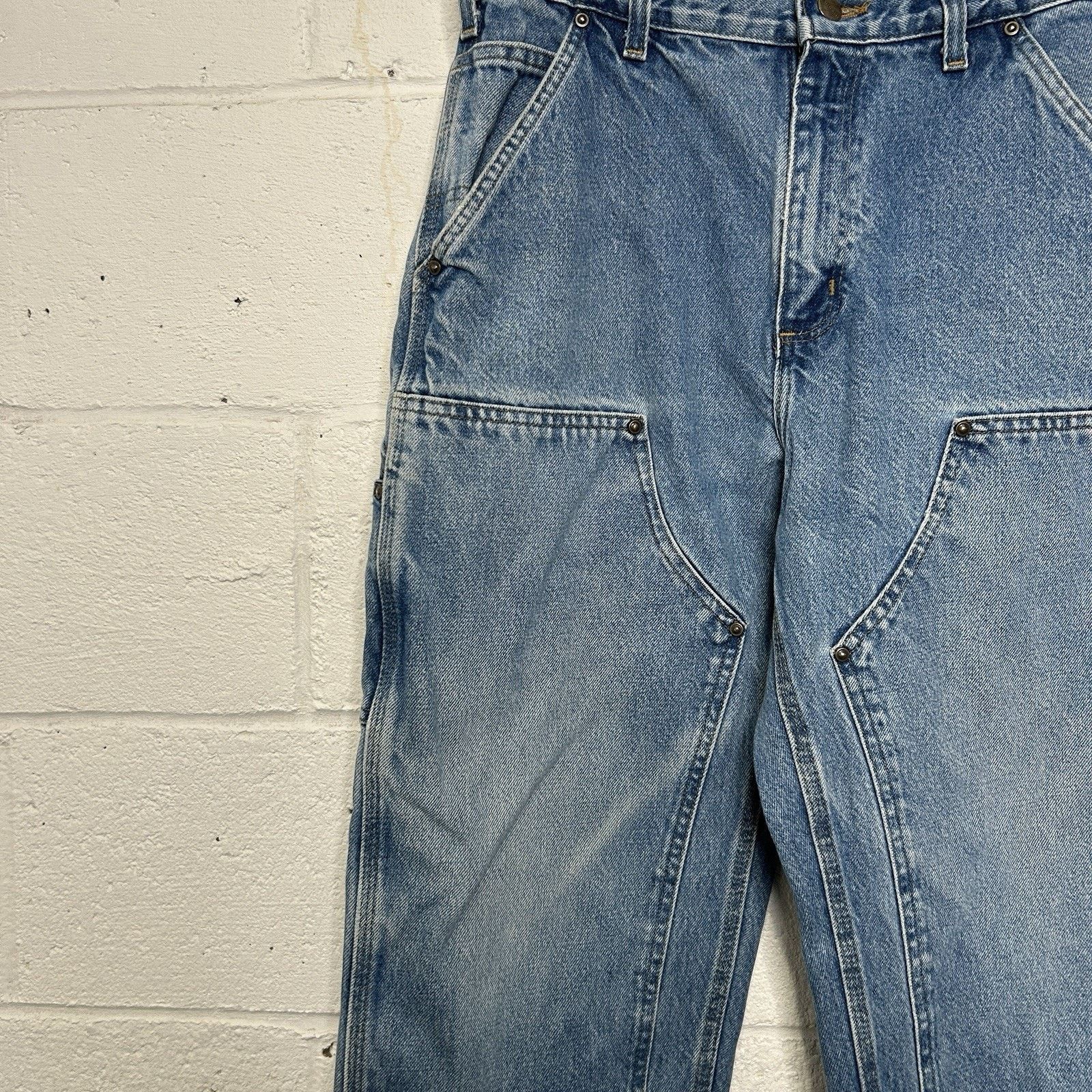 Carhartt Vintage Carhartt Logger Denim DoubleKnee Pants “Darkstone” Size US 32 / EU 48 - 4 Thumbnail
